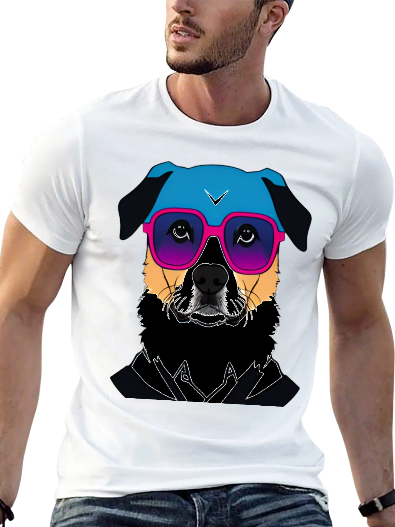 Cool Dog T-Shirt - Retro Style