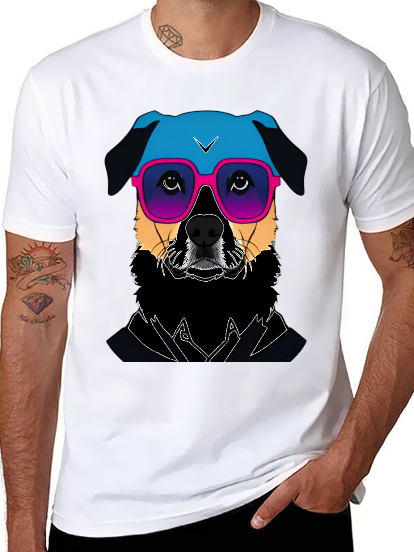 Cool Dog T-Shirt - Retro Style