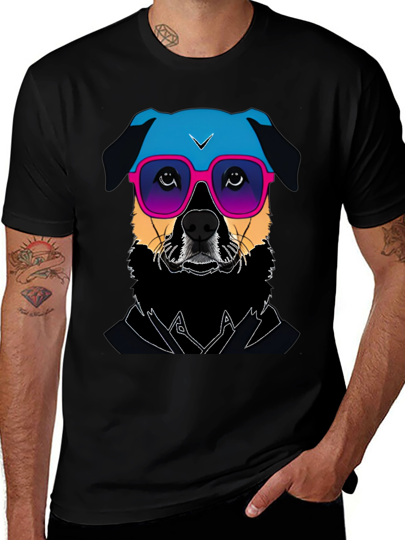 Cool Dog T-Shirt - Retro Style