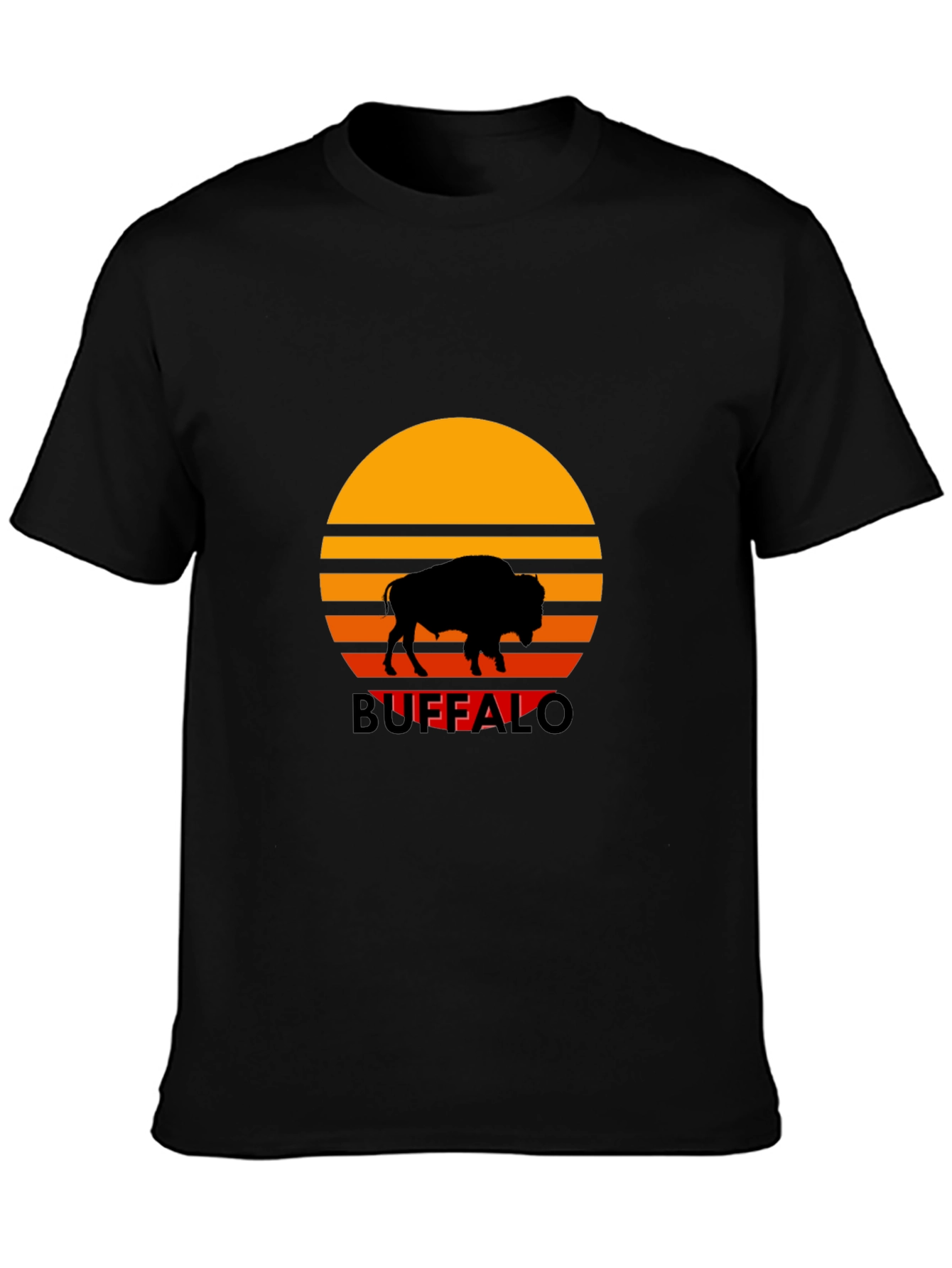 Buffalo Sunset Graphic Tee - Retro Style