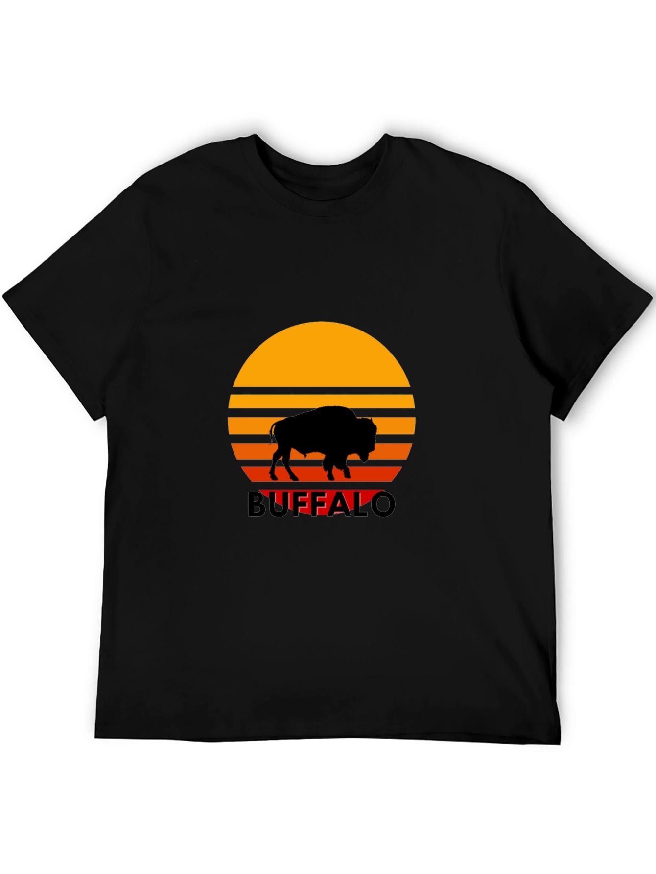 Buffalo Sunset Graphic Tee - Retro Style