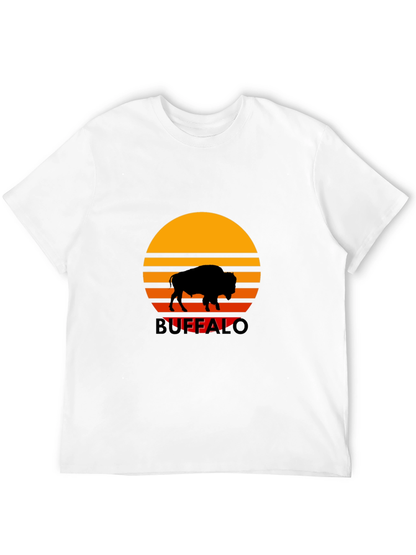 Buffalo Sunset Graphic Tee - Retro Style
