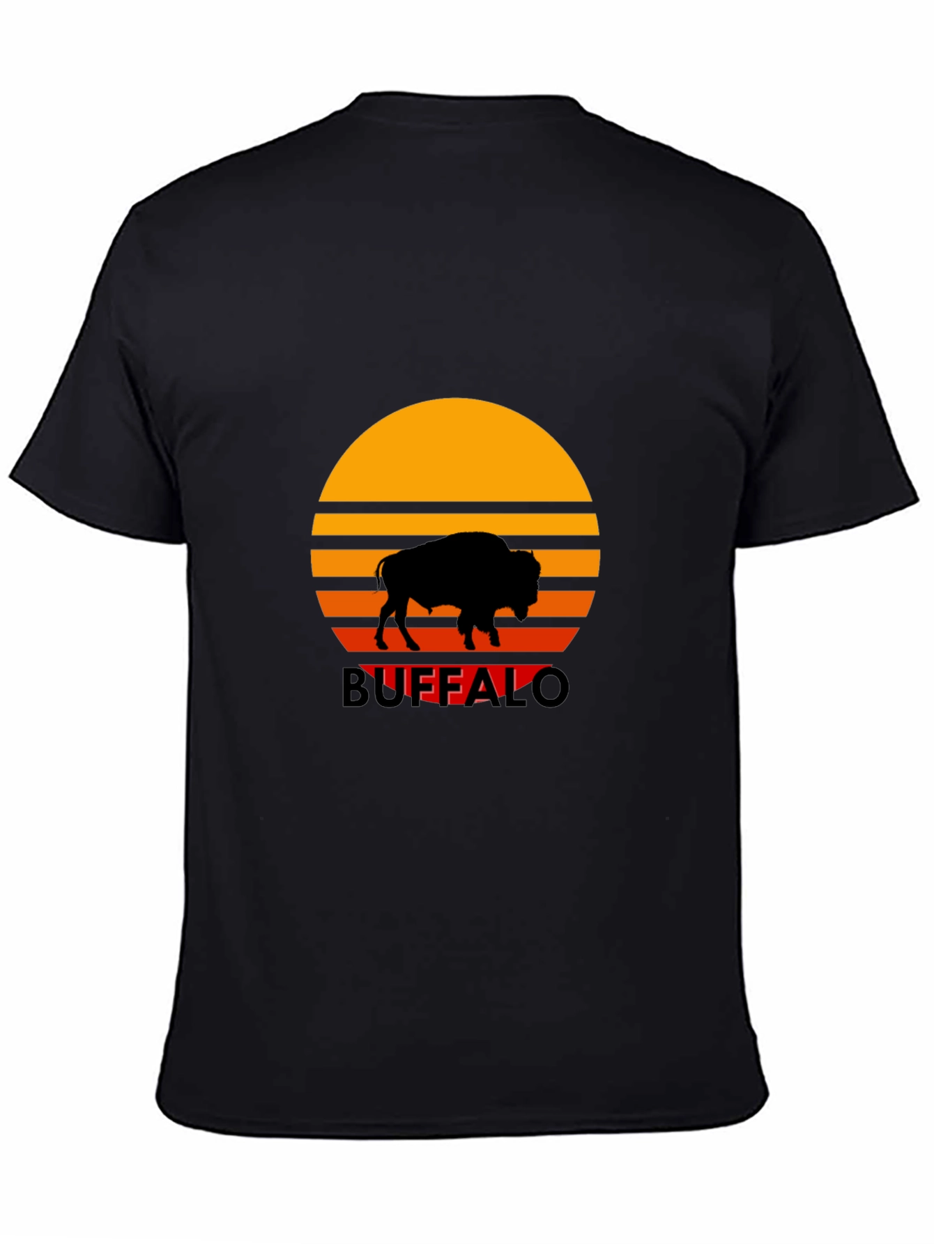 Buffalo Sunset Graphic Tee - Retro Style