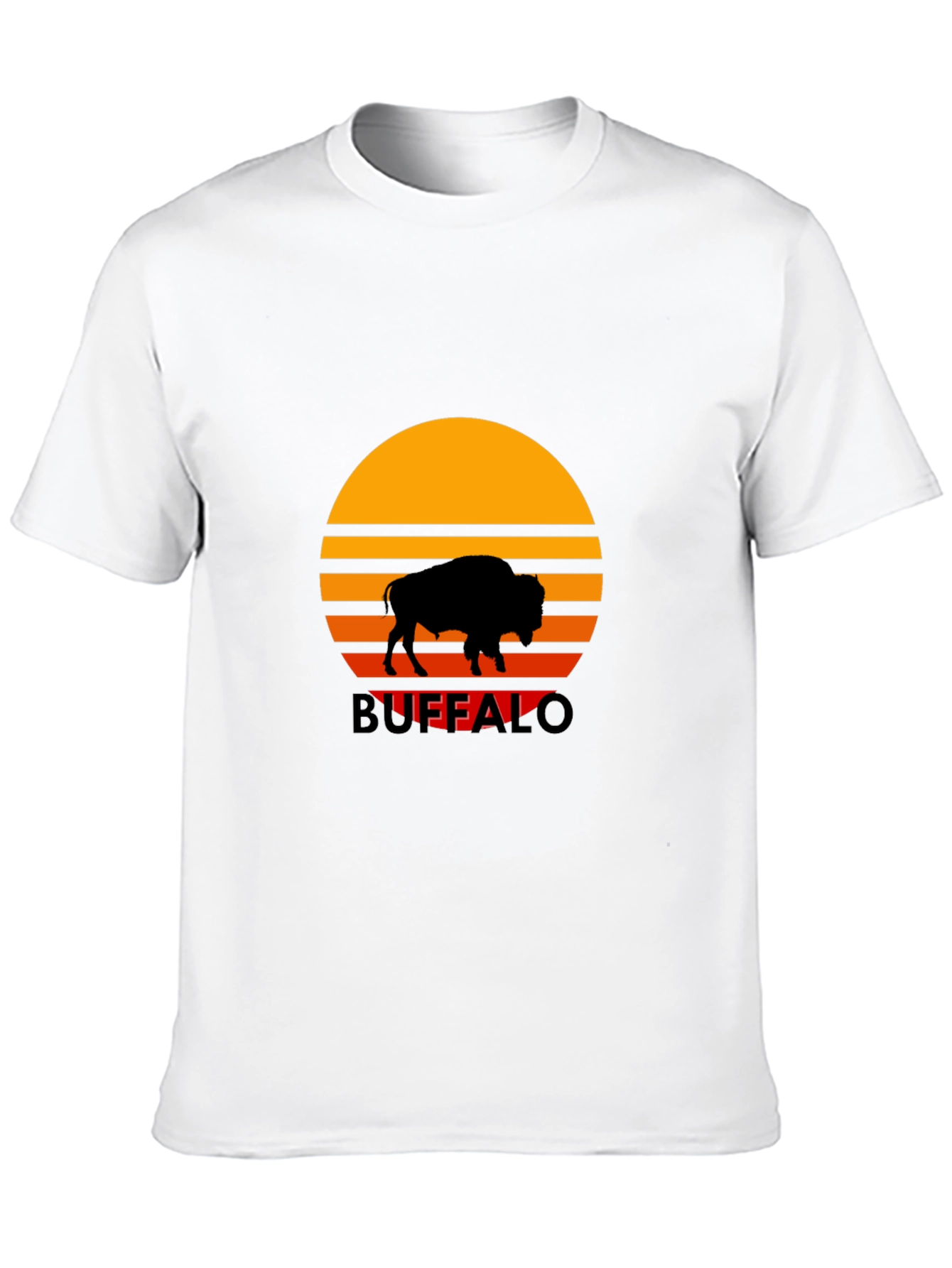 Buffalo Sunset Graphic Tee - Retro Style
