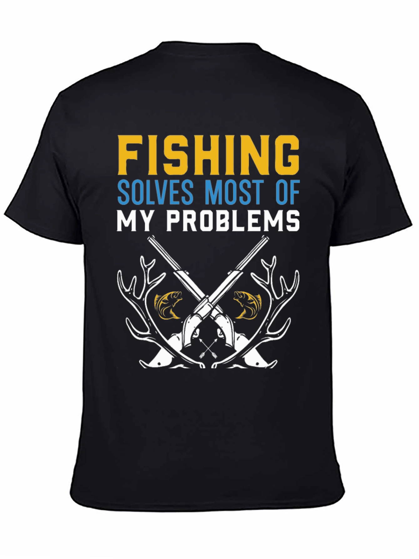 Fishing Solves Problems Graphic Tee