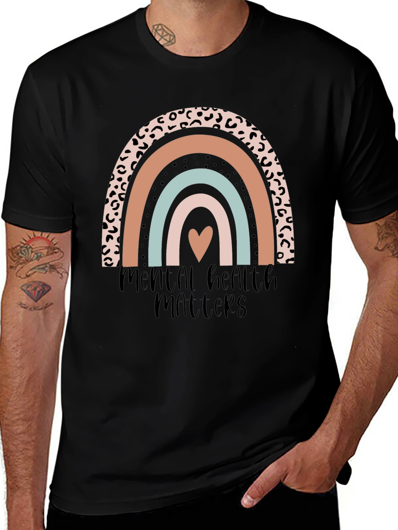 Mental Health Matters Rainbow Graphic Tee