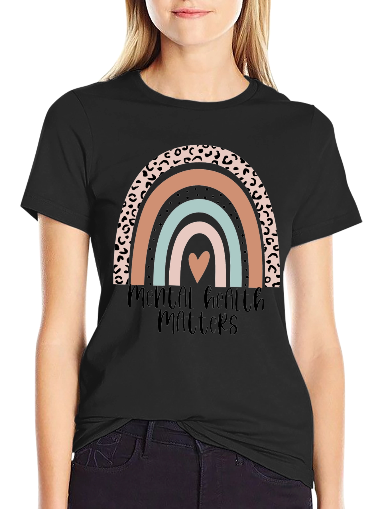 Mental Health Matters Rainbow Graphic Tee