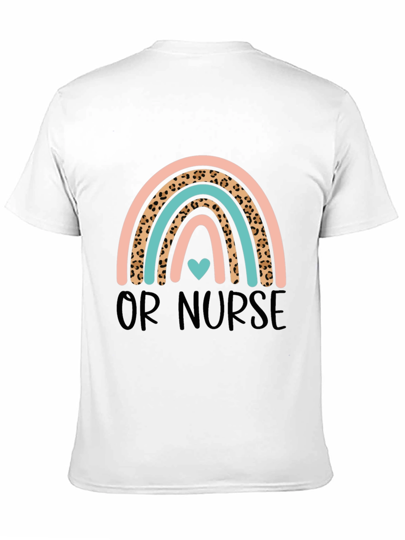 OR Nurse Rainbow Leopard Print T-Shirt