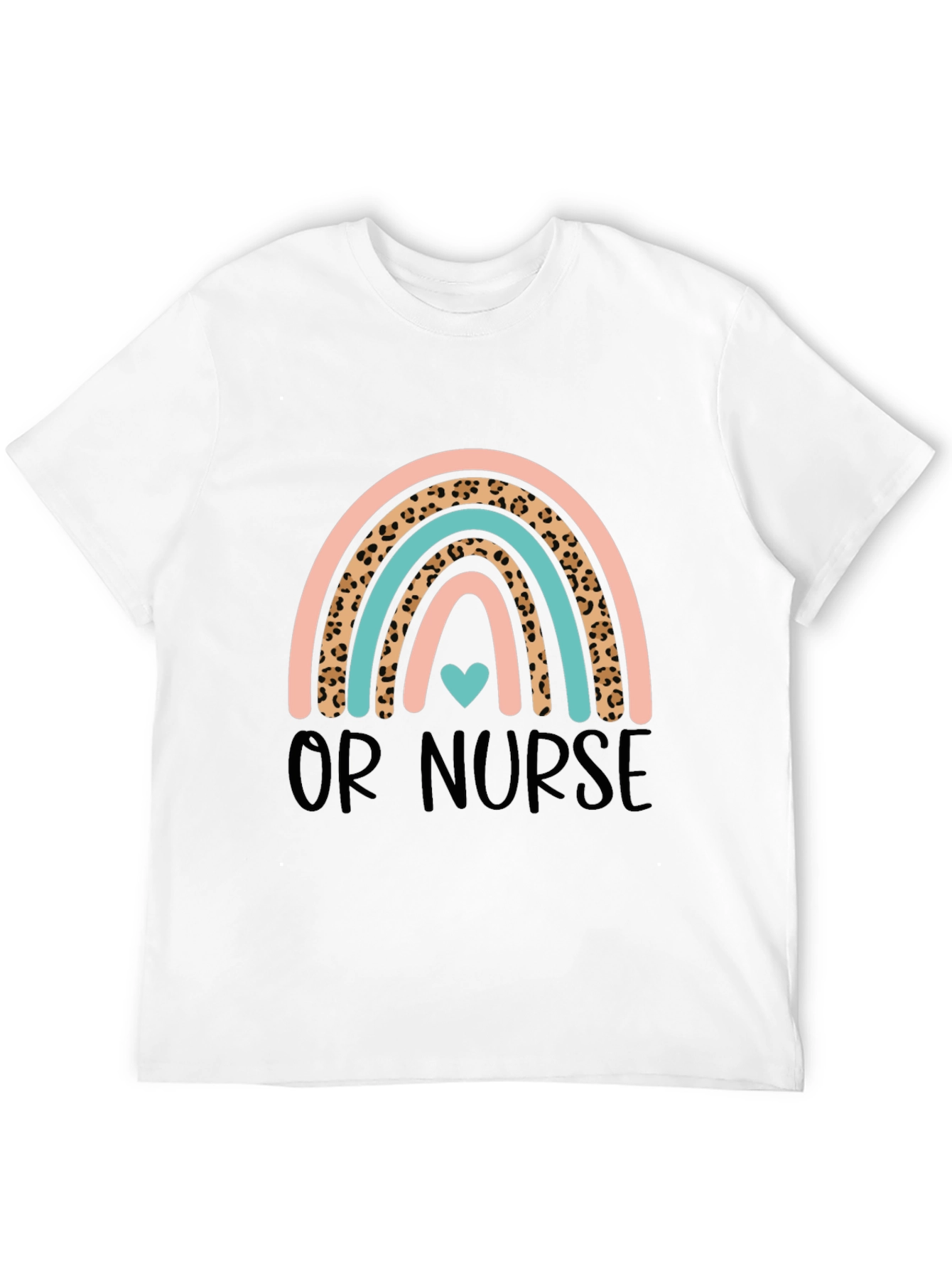 OR Nurse Rainbow Leopard Print T-Shirt
