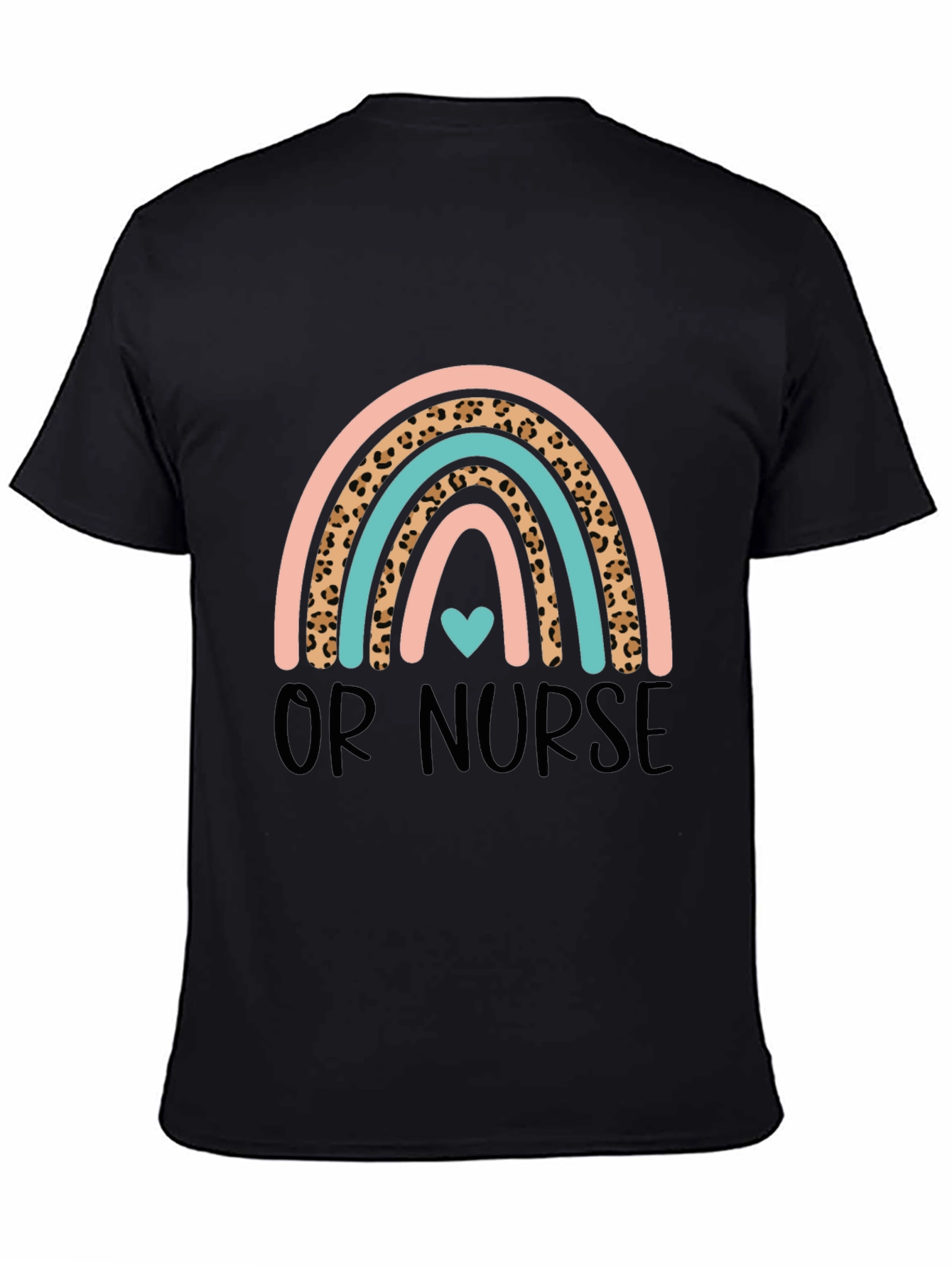 OR Nurse Rainbow Leopard Print T-Shirt