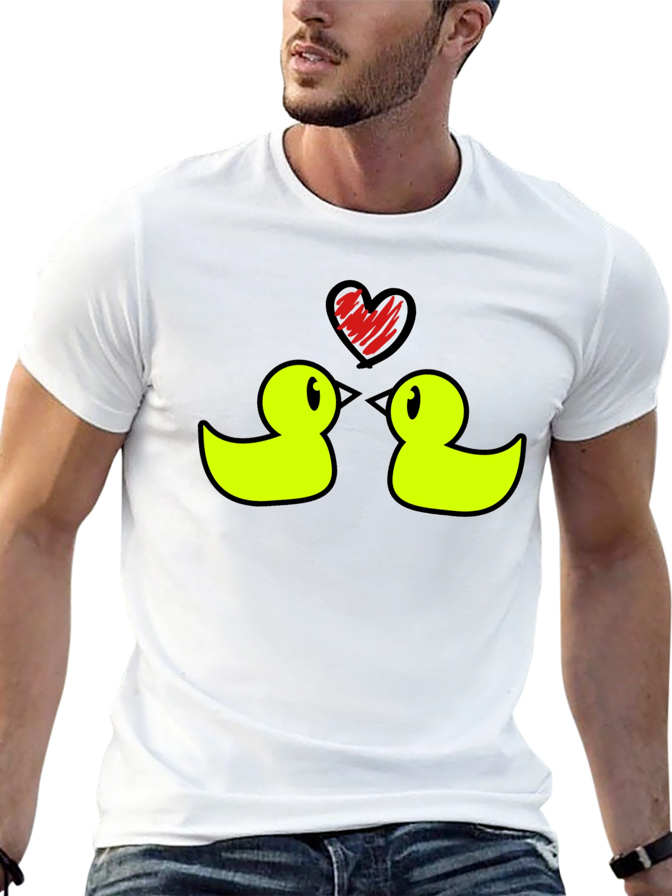 Cute Duck Love Graphic Tee