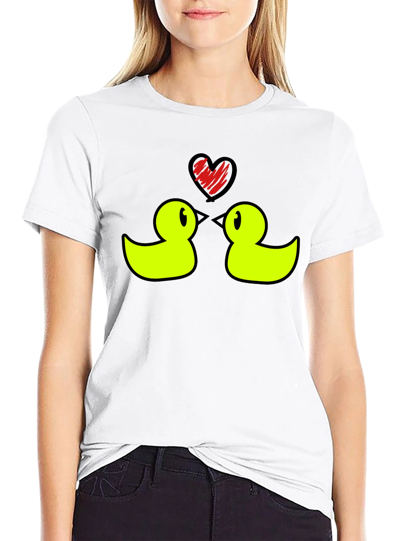 Cute Duck Love Graphic Tee