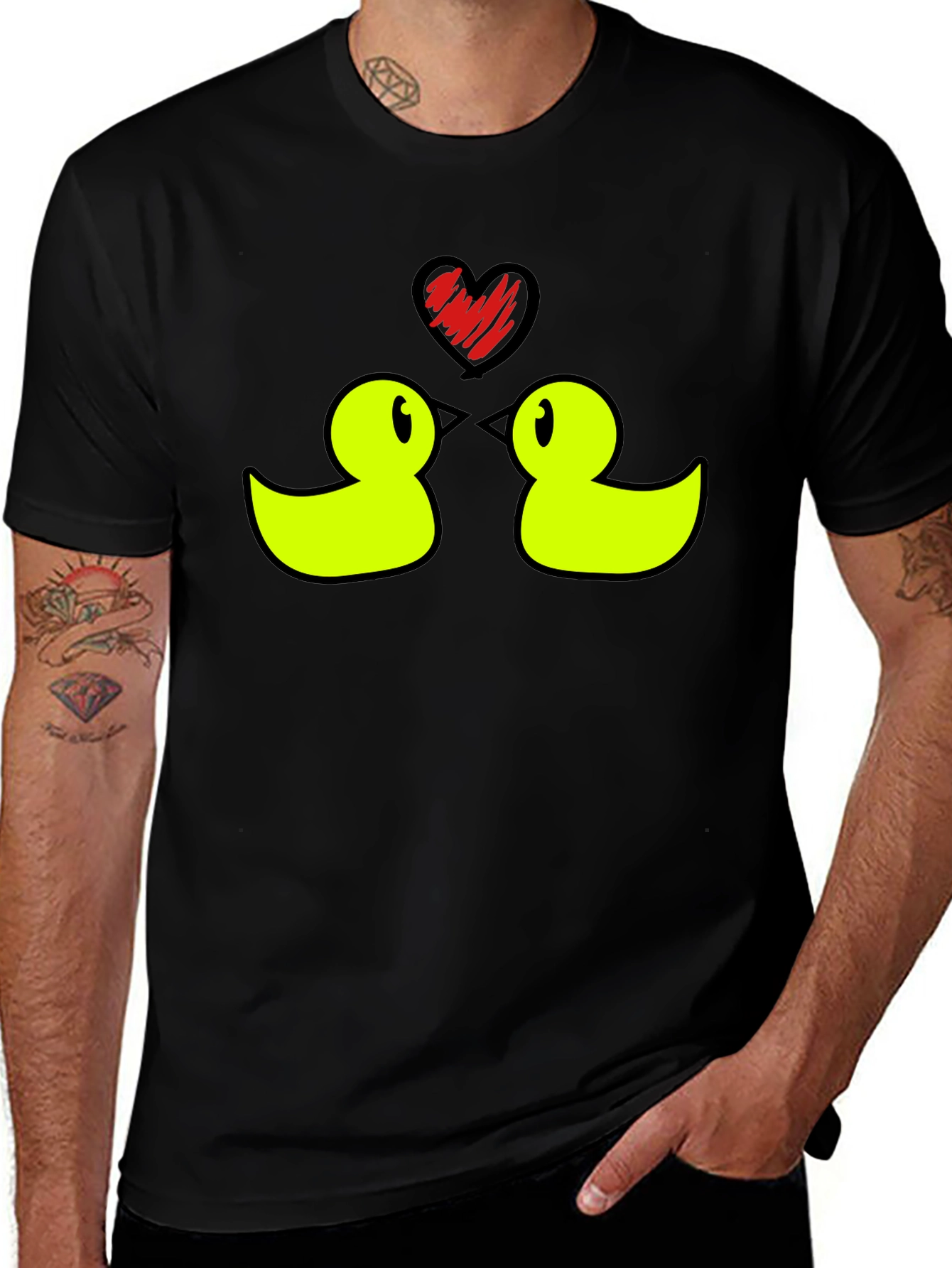 Cute Duck Love Graphic Tee