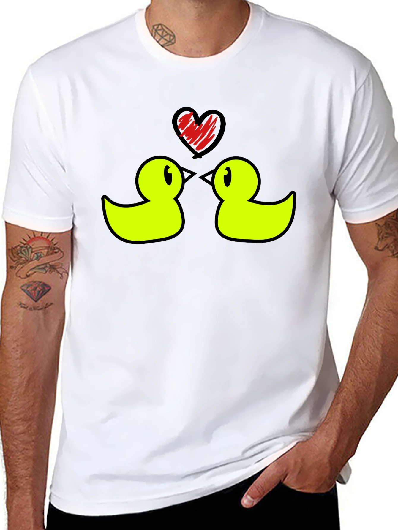 Cute Duck Love Graphic Tee