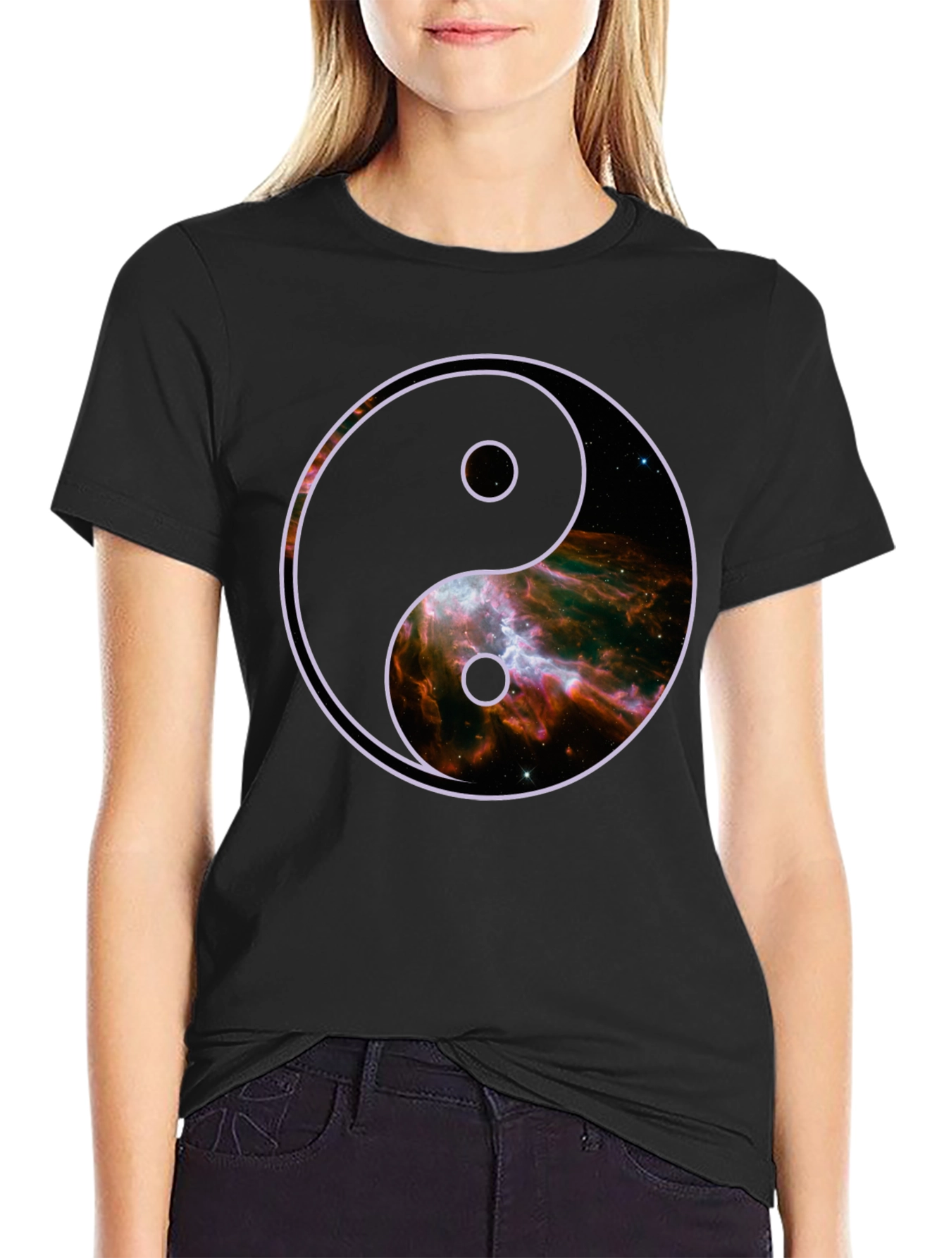 Yin Yang Galaxy Graphic Tee