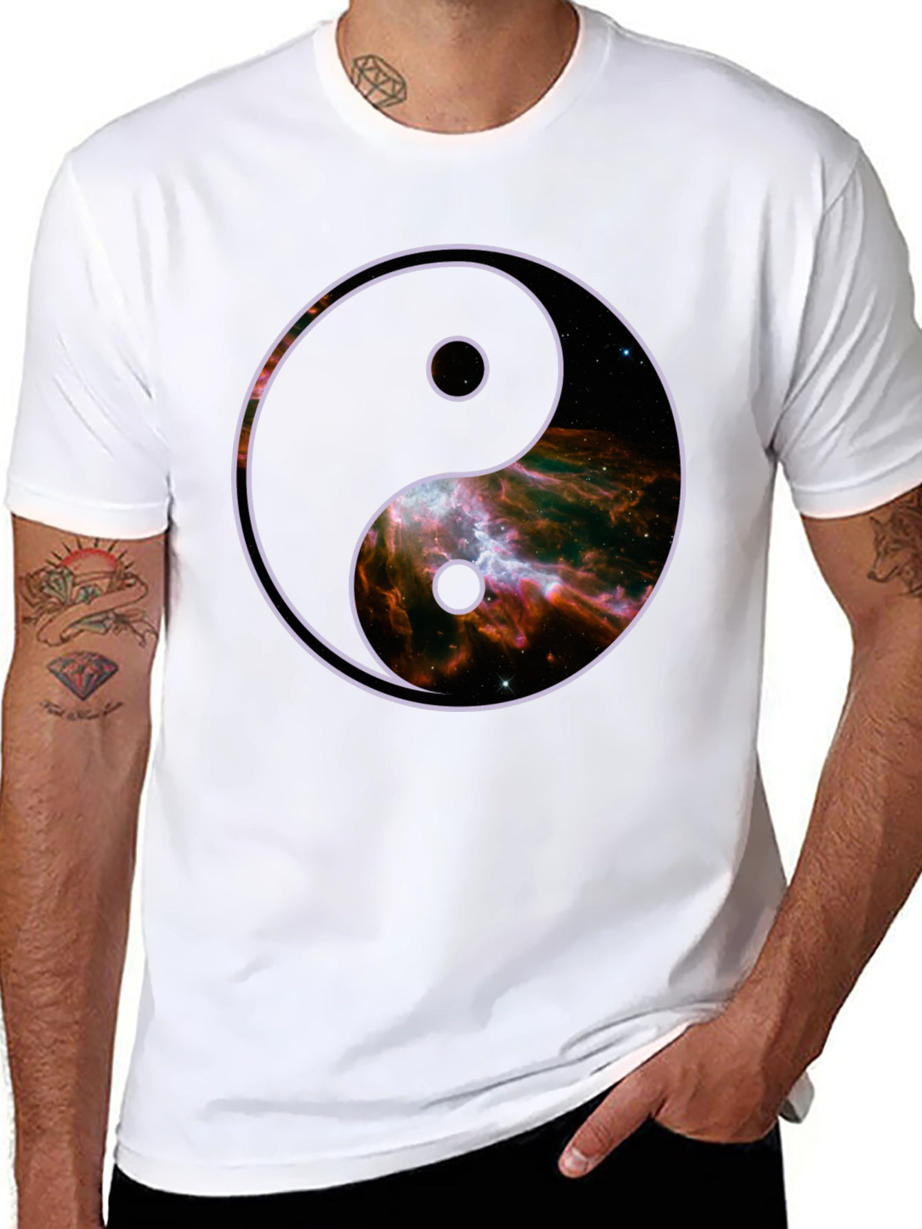 Yin Yang Galaxy Graphic Tee