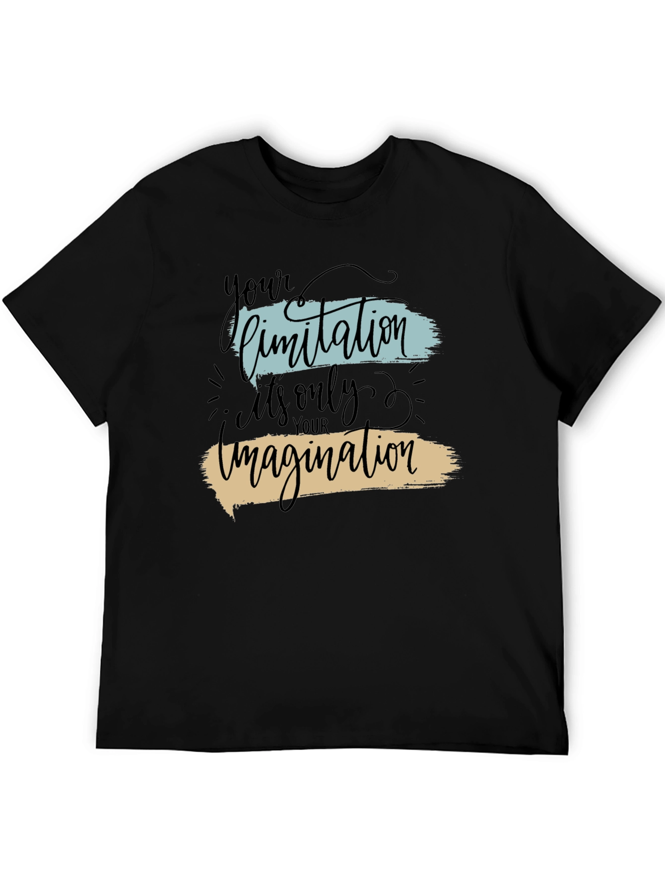 Inspirational Your Limitation Black Graphic Tee