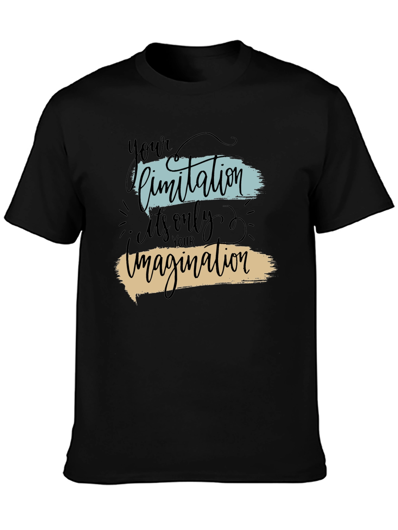 Inspirational Your Limitation Black Graphic Tee