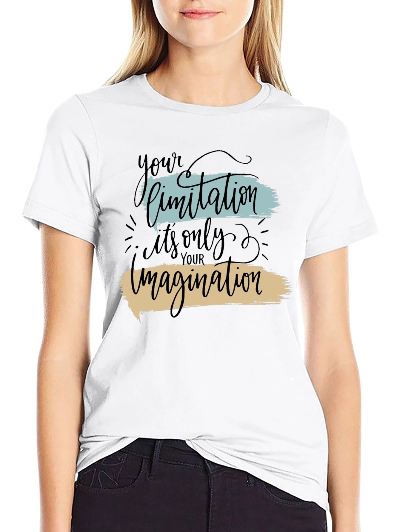 Inspirational Your Limitation Black Graphic Tee