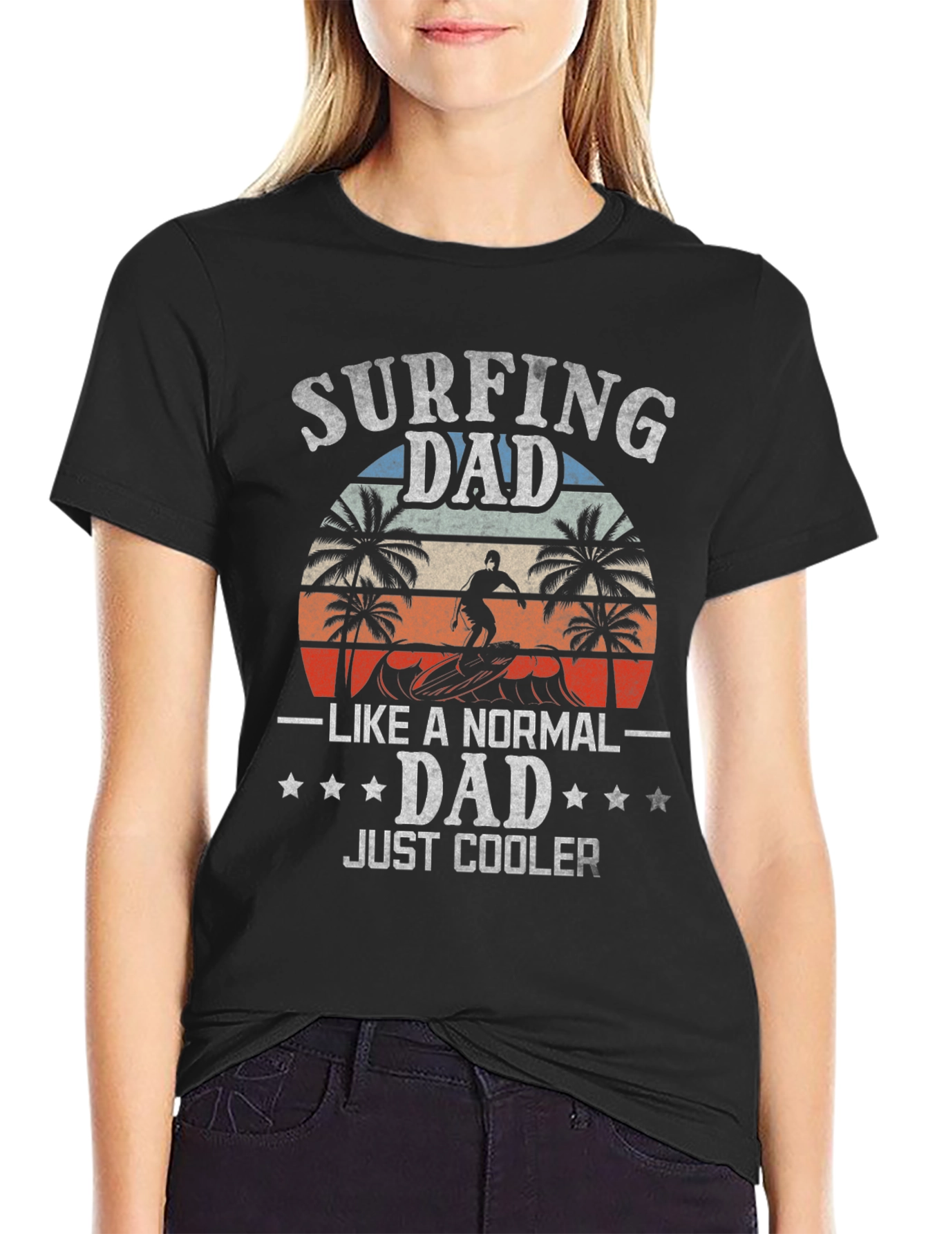 Surfing Dad T-Shirt - Cool Fathers Day Gift