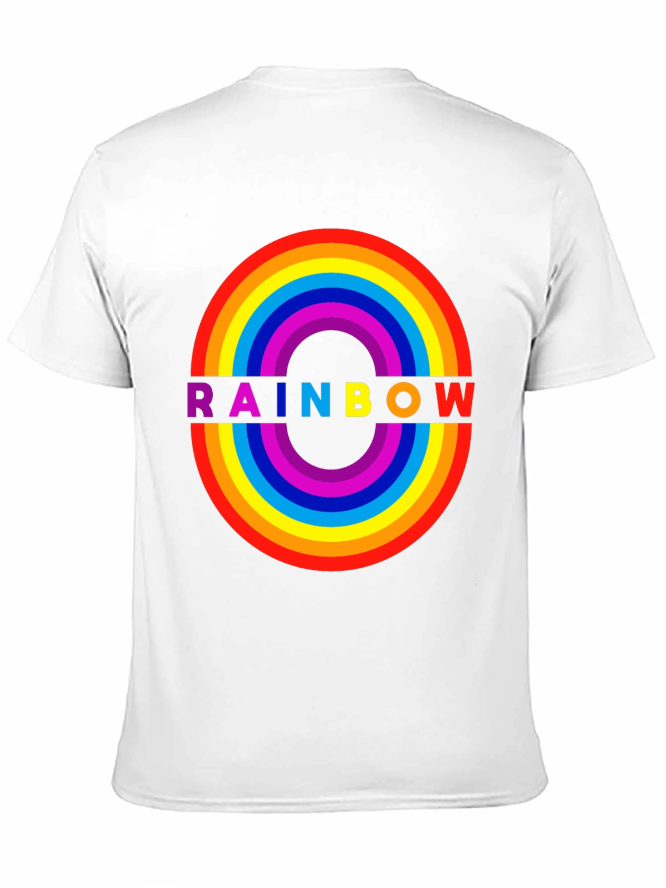 Rainbow Graphic Black T-Shirt - Bold Statement Tee
