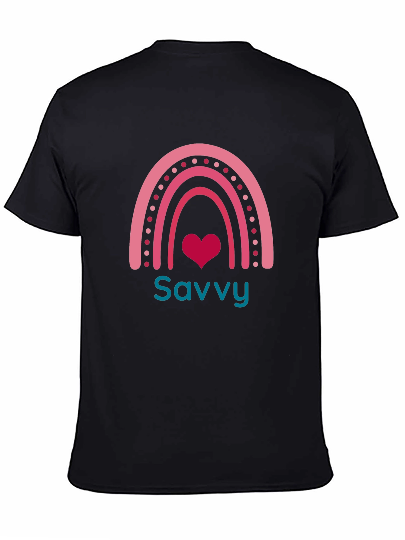 Savvy Rainbow Heart Graphic Tee - Stylish & Trendy