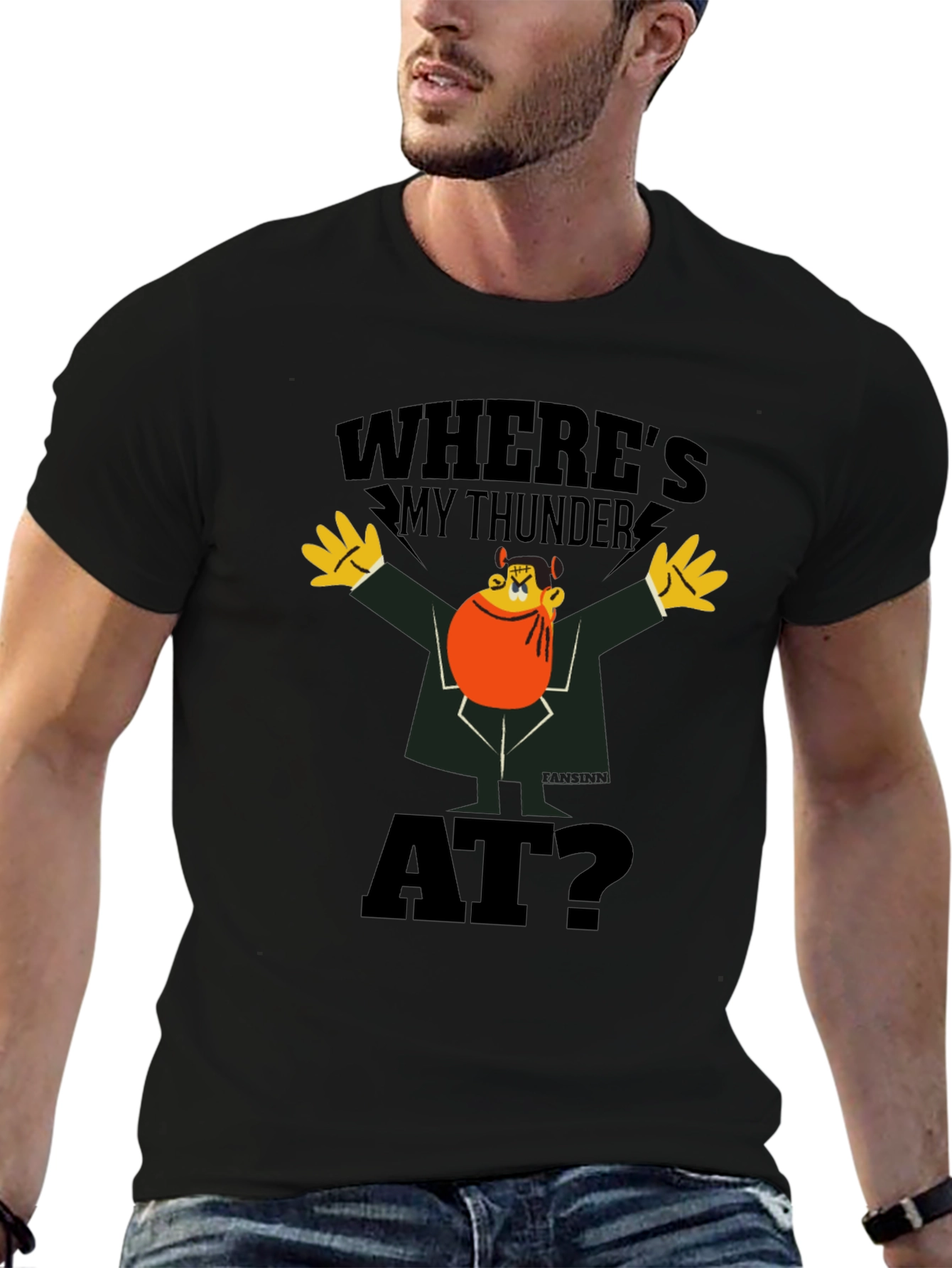 Wheres My Thunder At? Black Graphic Tee