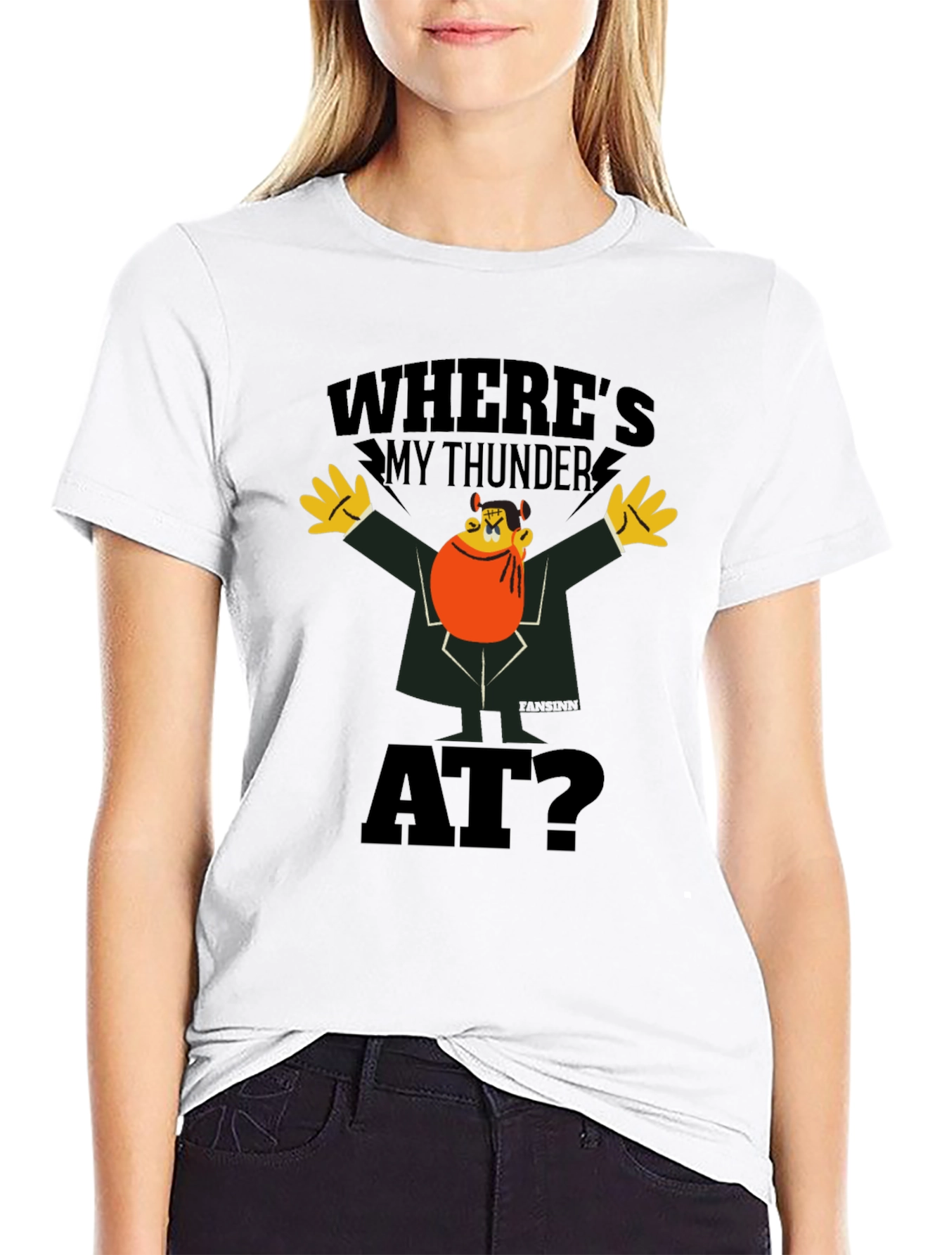 Wheres My Thunder At? Black Graphic Tee