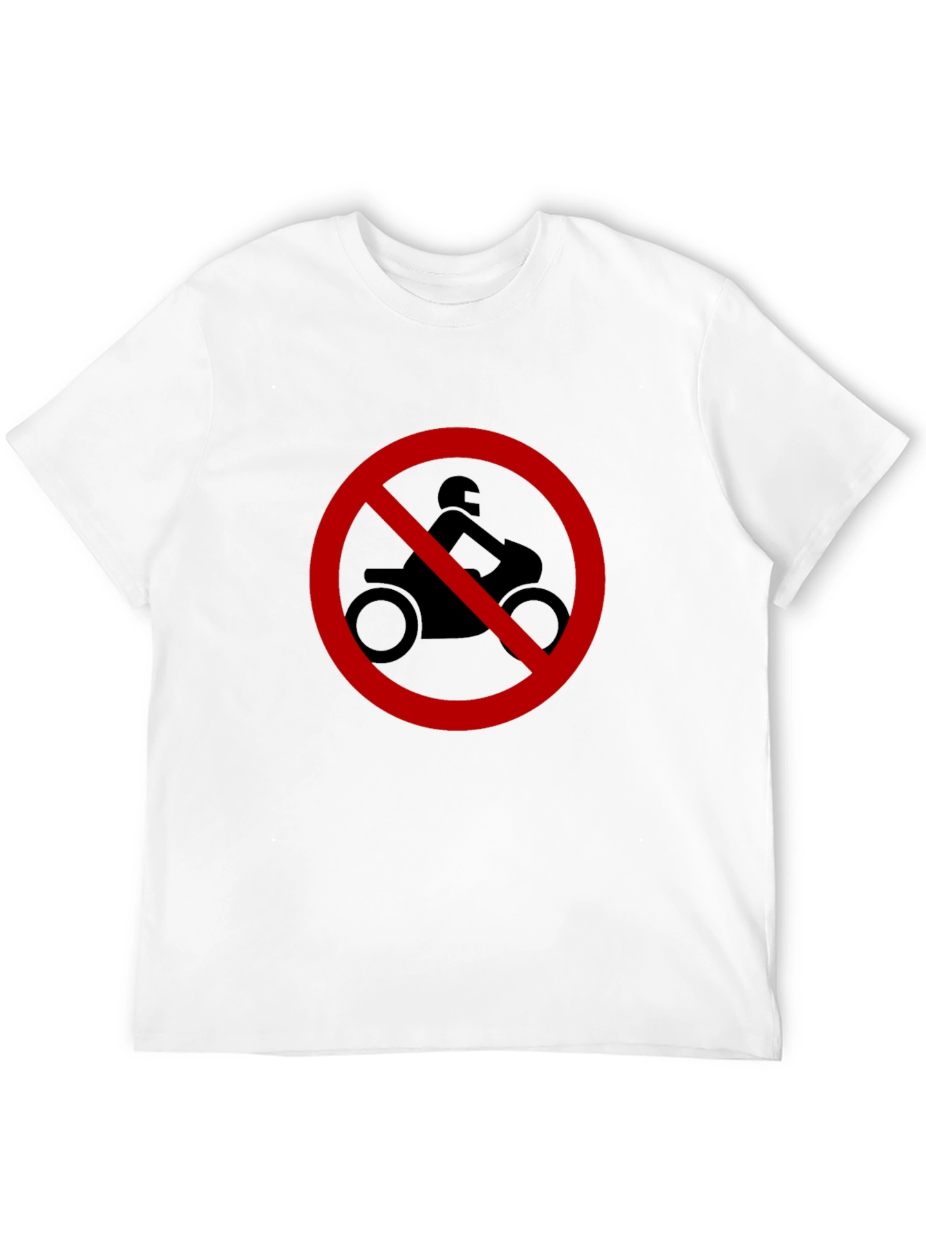 No Motorcycle Zone T-Shirt - Black Crew Neck