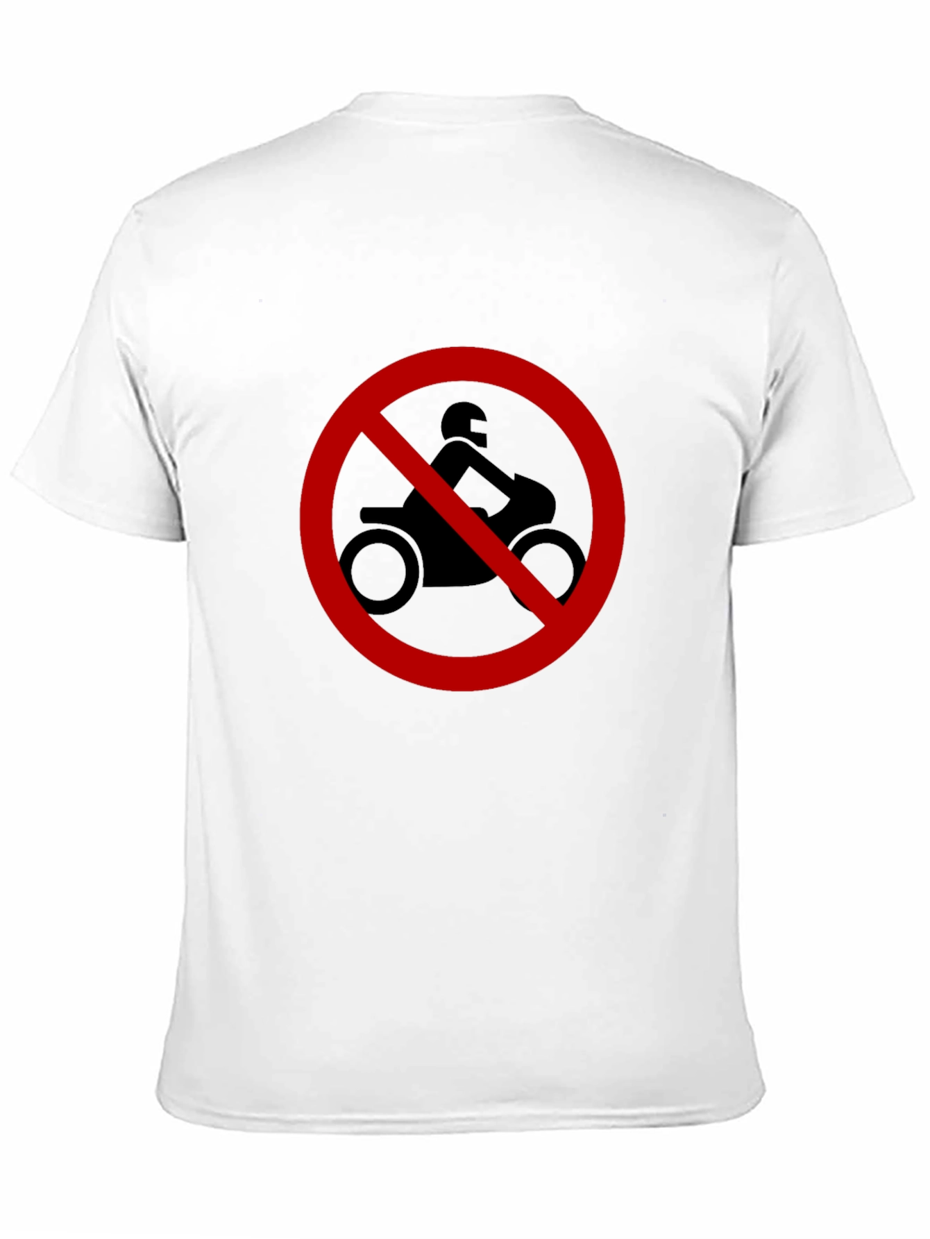 No Motorcycle Zone T-Shirt - Black Crew Neck