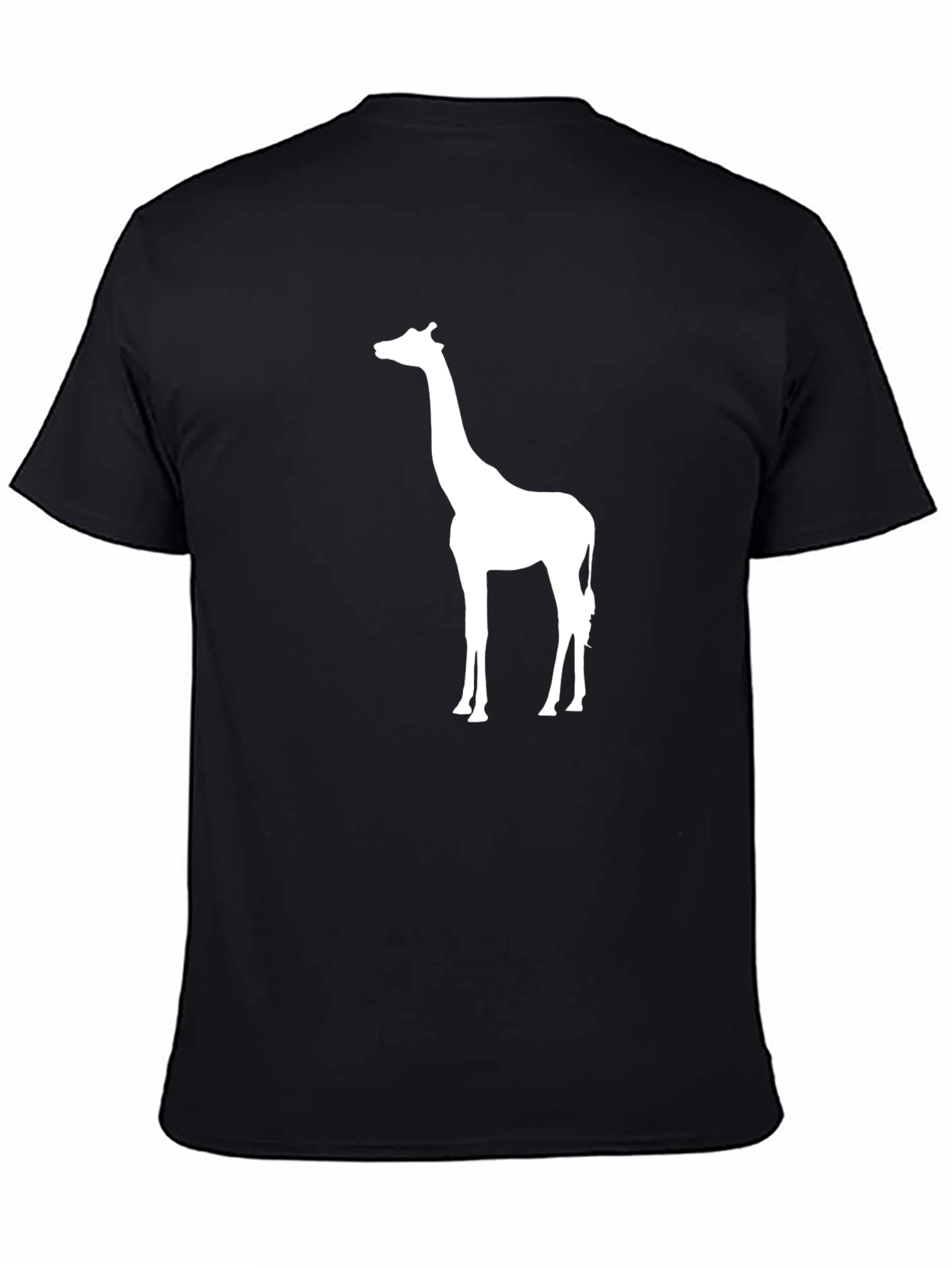 Giraffe Silhouette Black T-Shirt