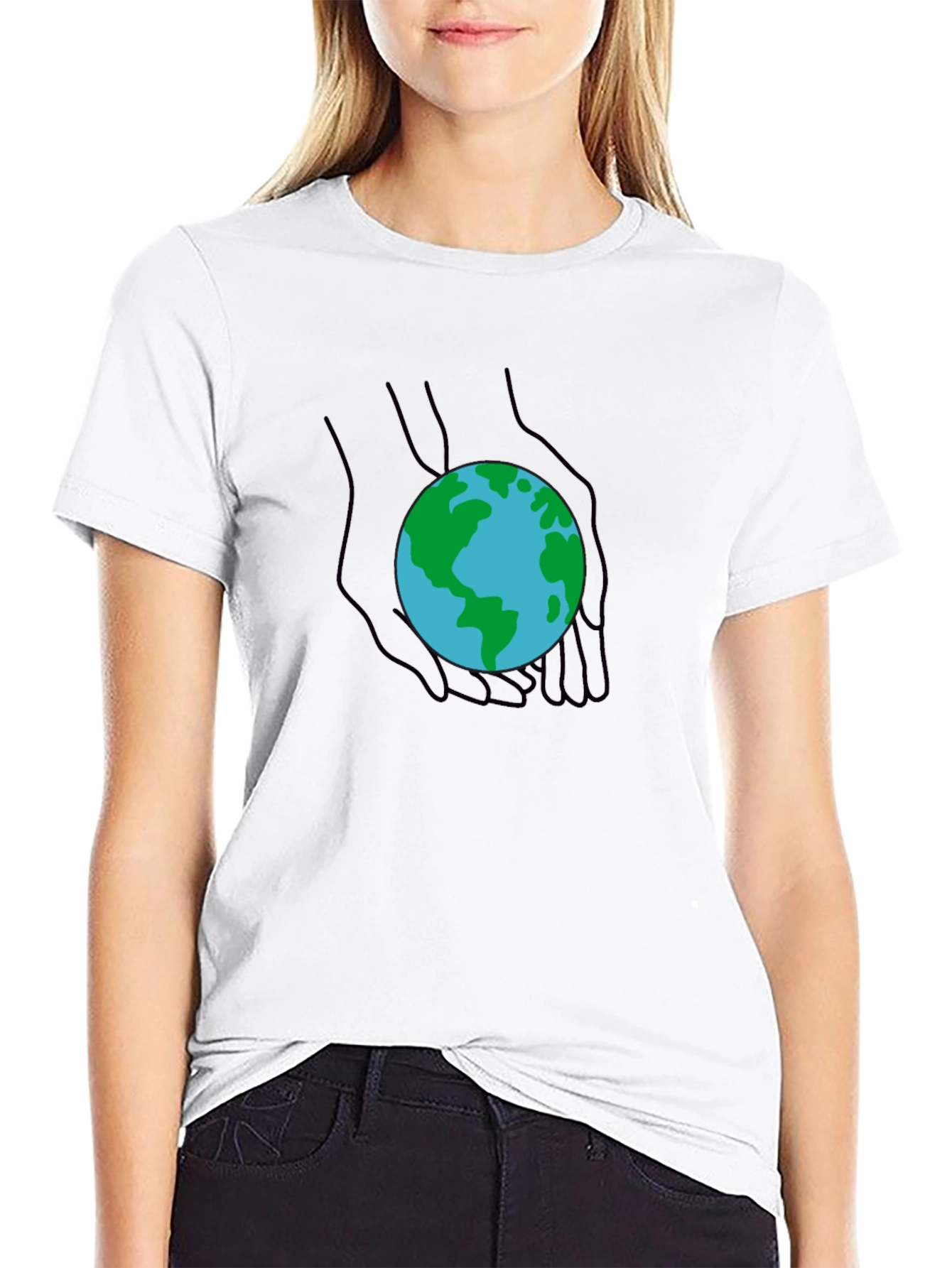 Earth in Hands Graphic Tee - Protect Our Planet