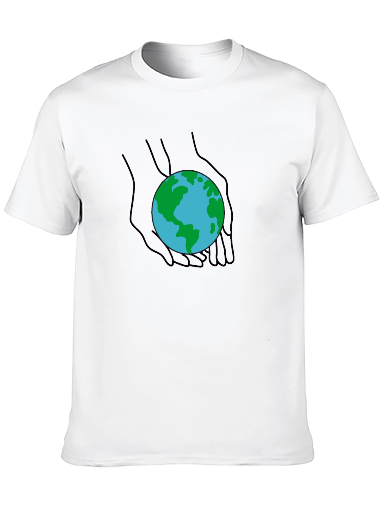 Earth in Hands Graphic Tee - Protect Our Planet