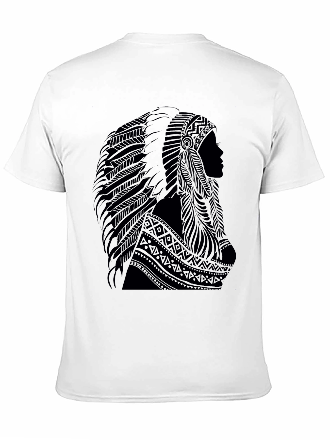 Native American Headdress Black T-Shirt