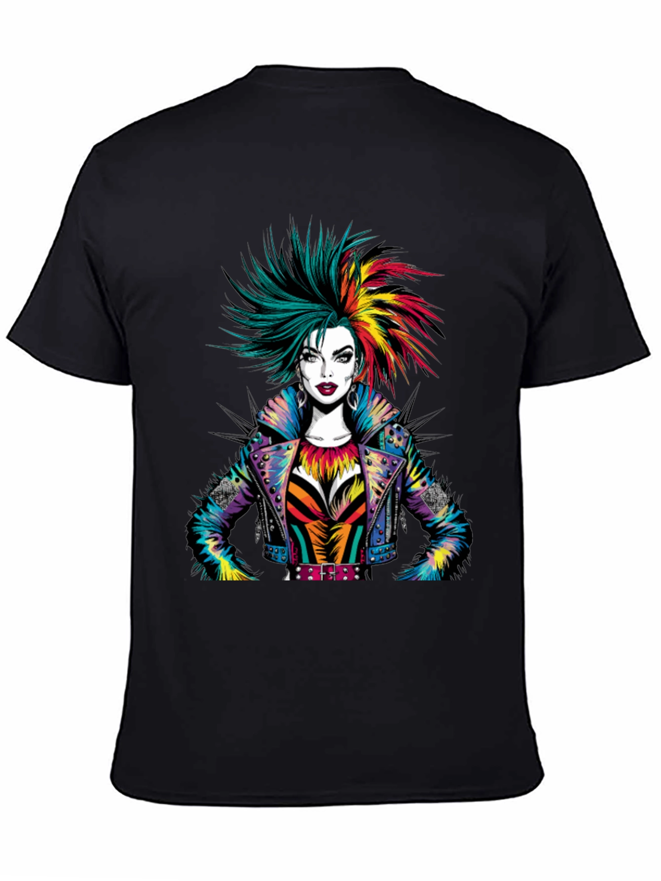Edgy Punk Rock Girl Graphic Tee