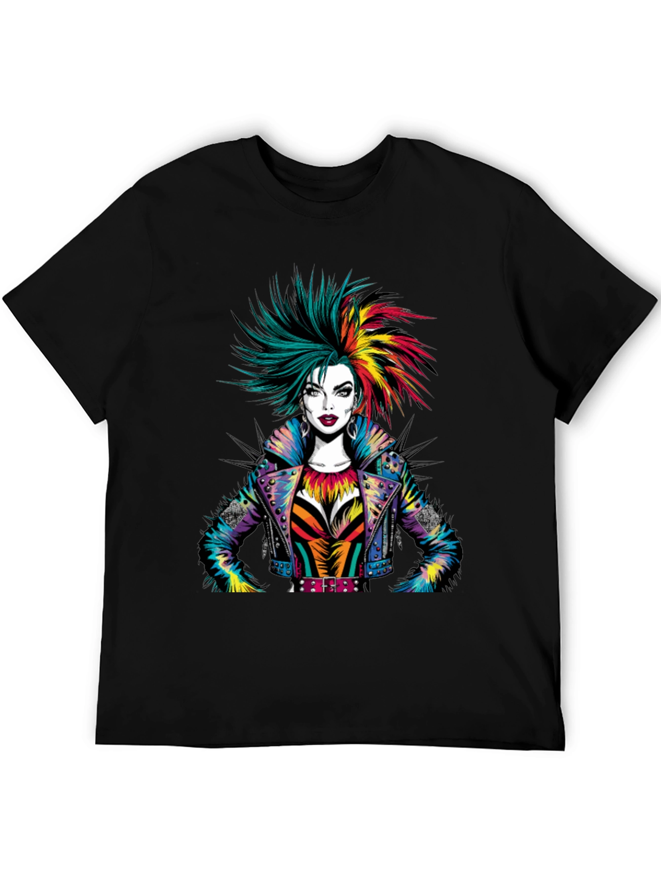 Edgy Punk Rock Girl Graphic Tee