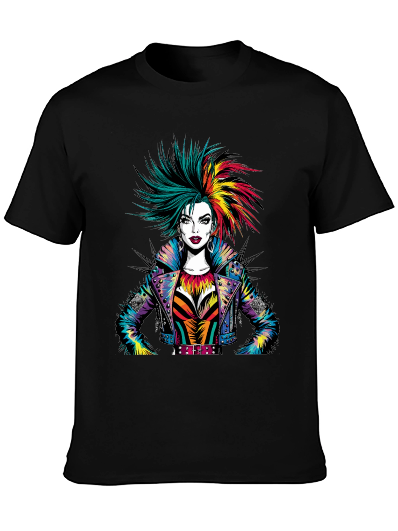 Edgy Punk Rock Girl Graphic Tee
