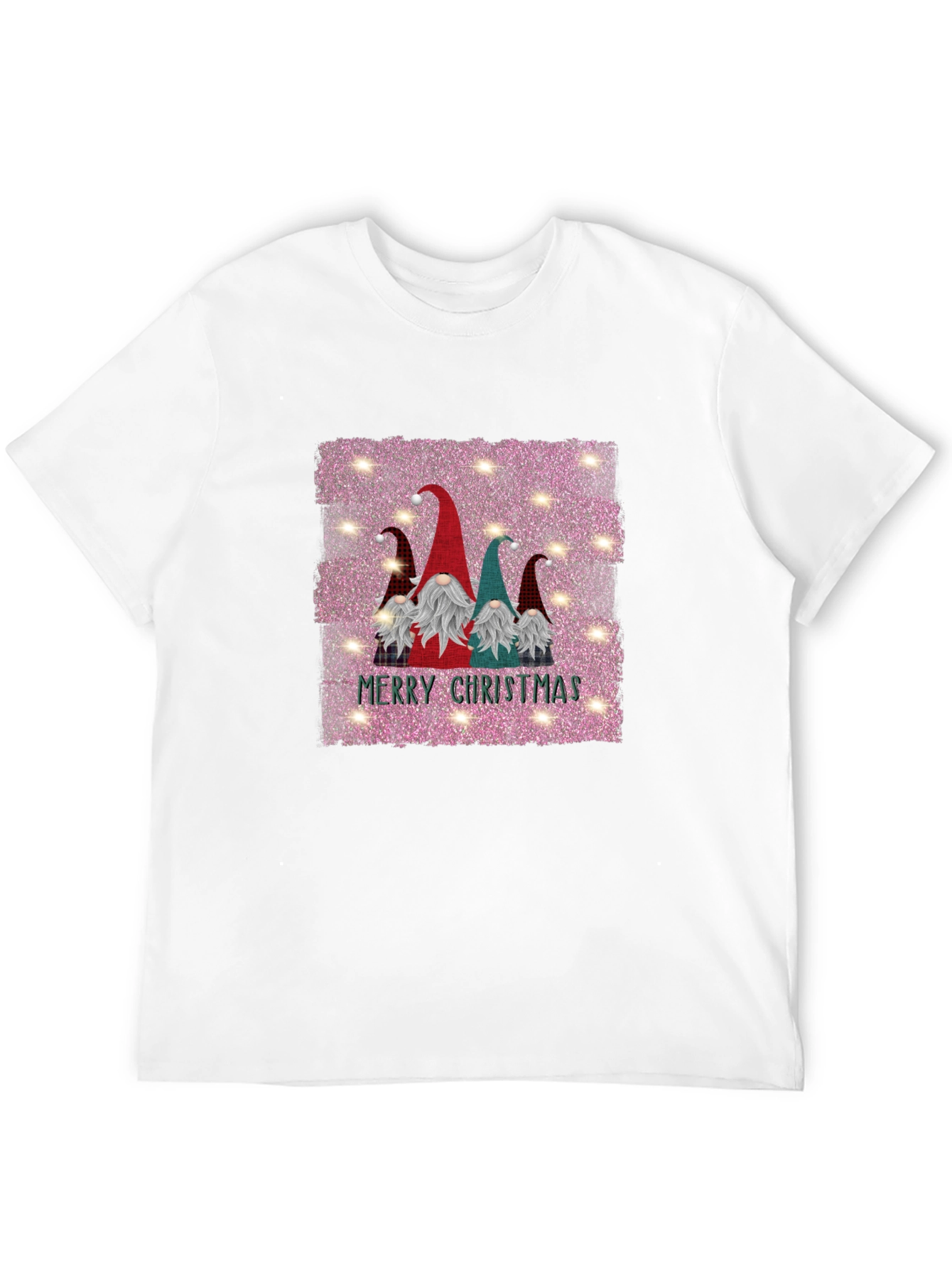 Gnome Merry Christmas Black T-Shirt