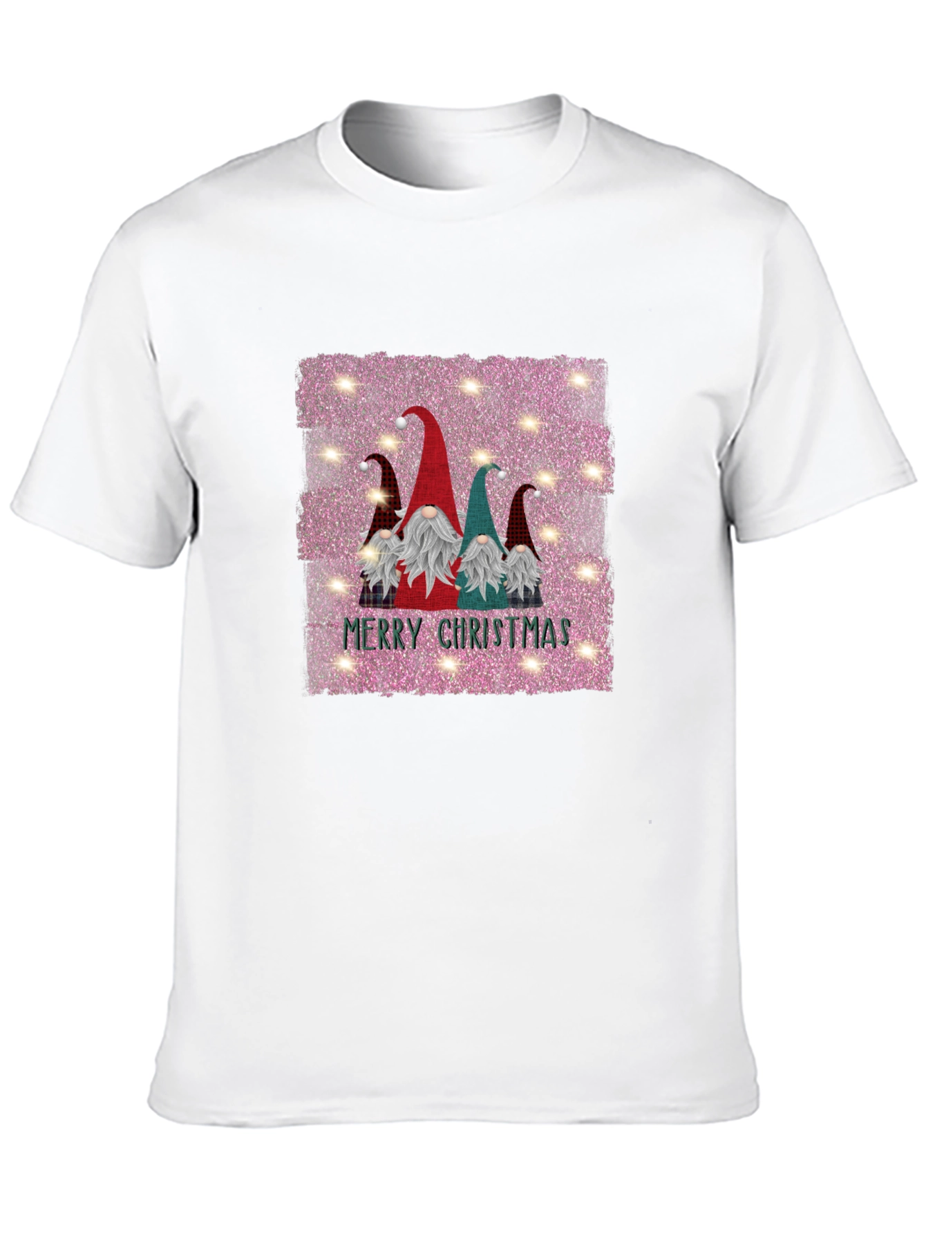Gnome Merry Christmas Black T-Shirt
