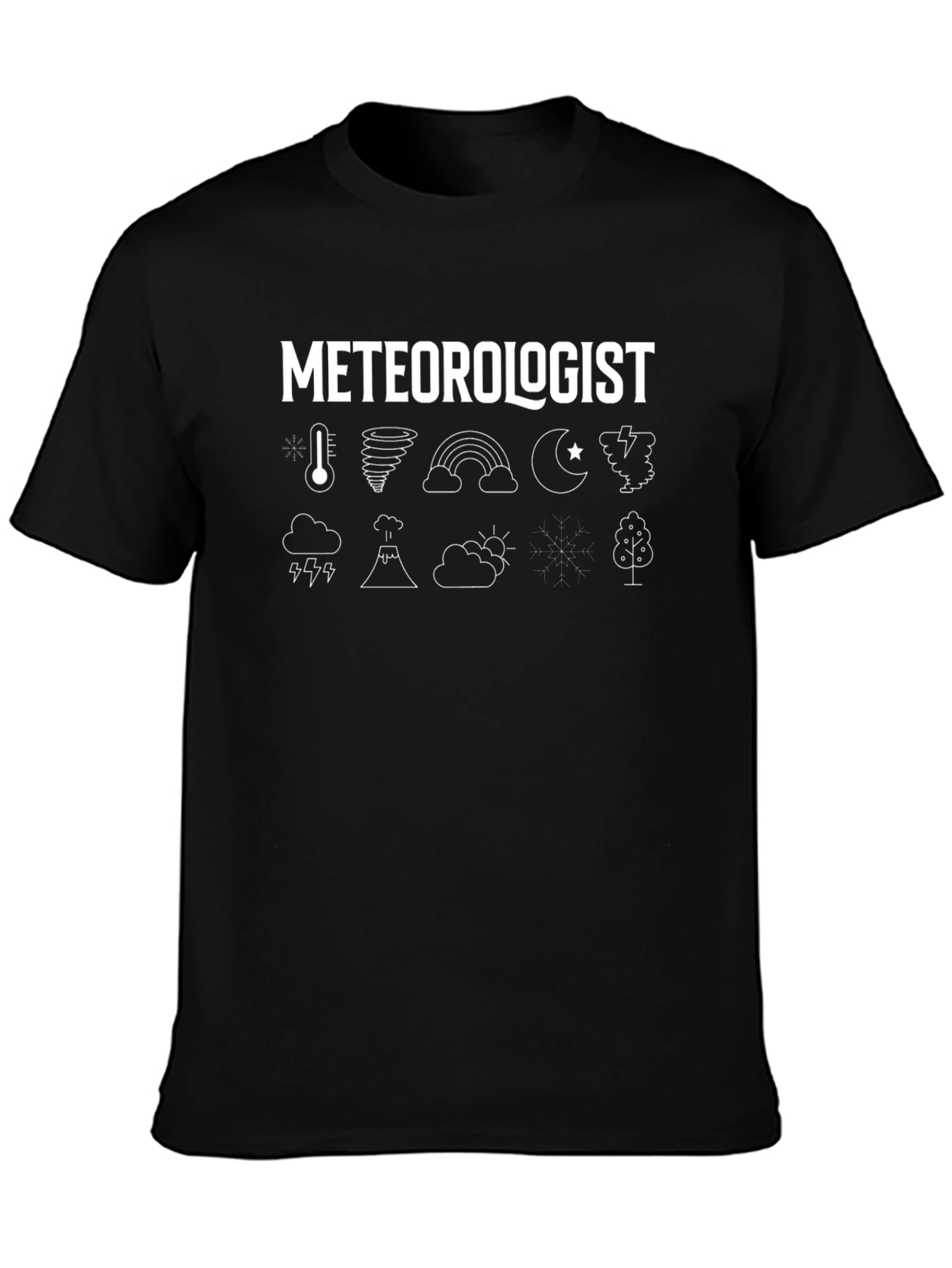Meteorologist Weather Graphic Tee - Black