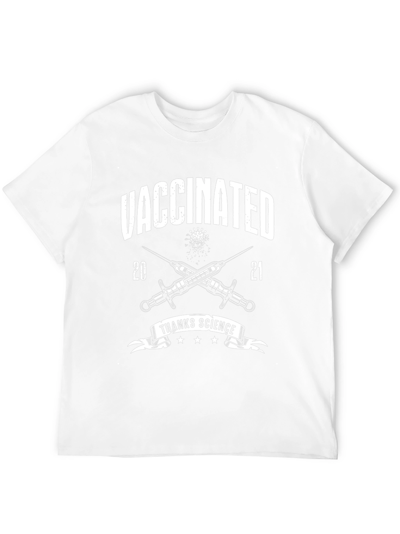 Vaccinated 2021 T-Shirt Thanks Science Novelty Graphic Tee