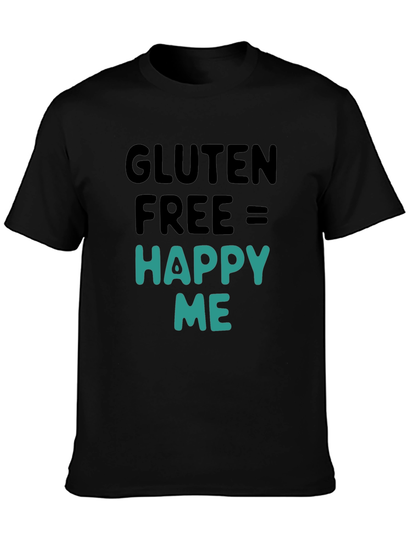 Gluten Free Happy Me Black Graphic Tee