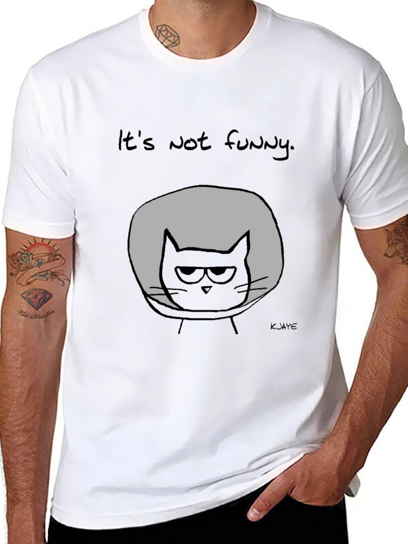 Its Not Funny Cat T-Shirt - Graphic Tee