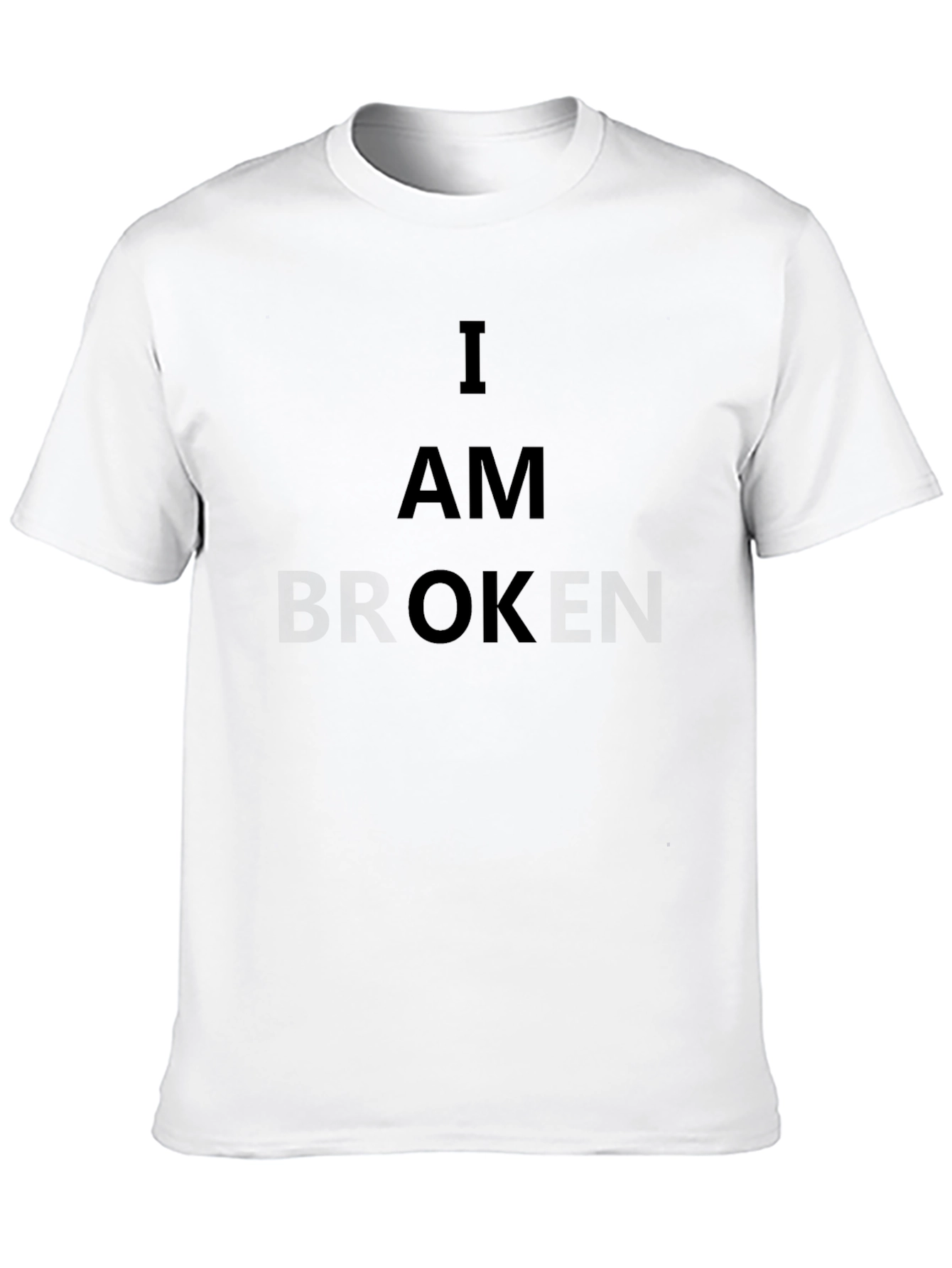 I AM OK - Unisex Black T-Shirt