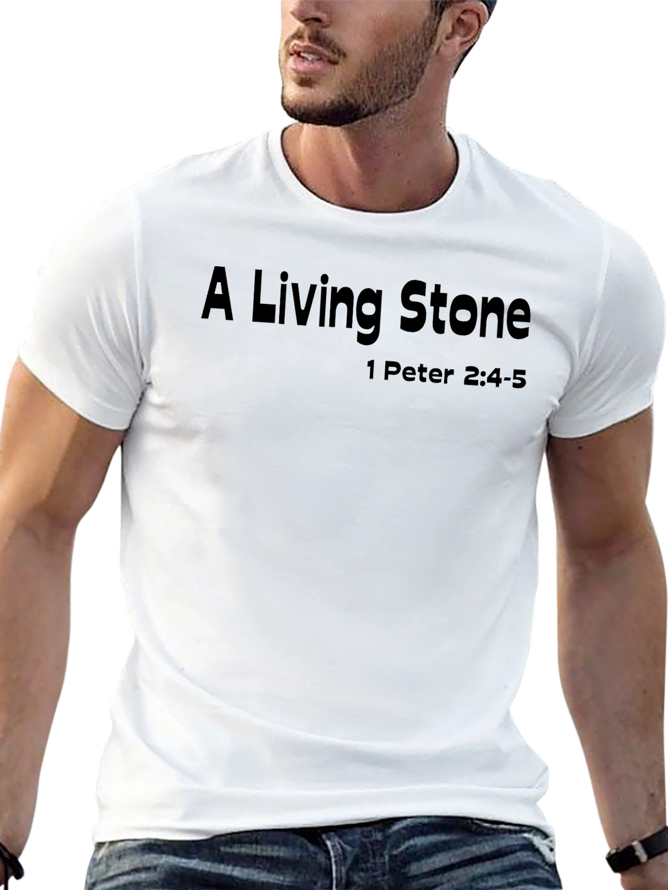 A Living Stone T-Shirt - Christian Faith Tee