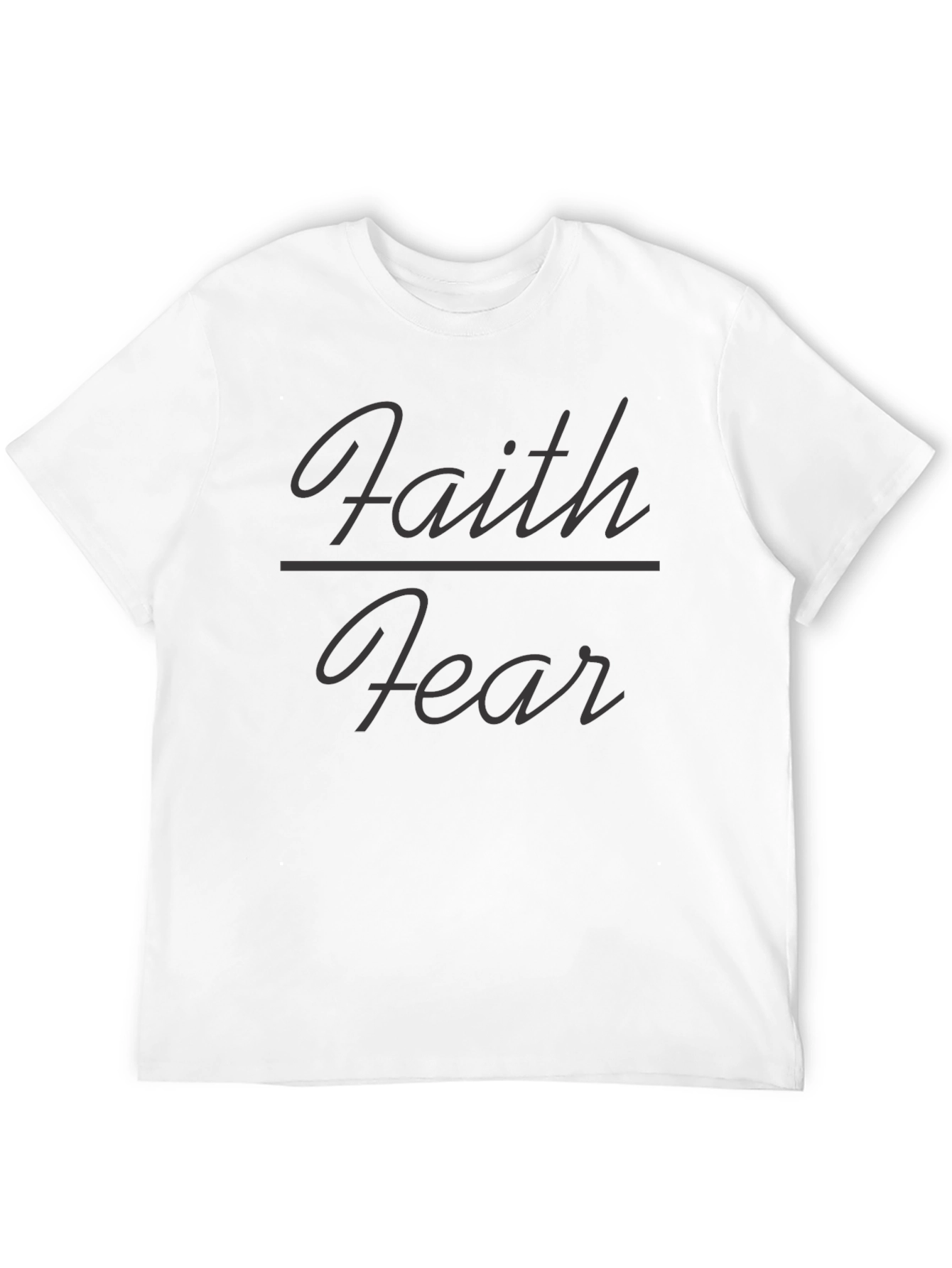 Faith Over Fear Graphic Tee - Black Cotton T-Shirt