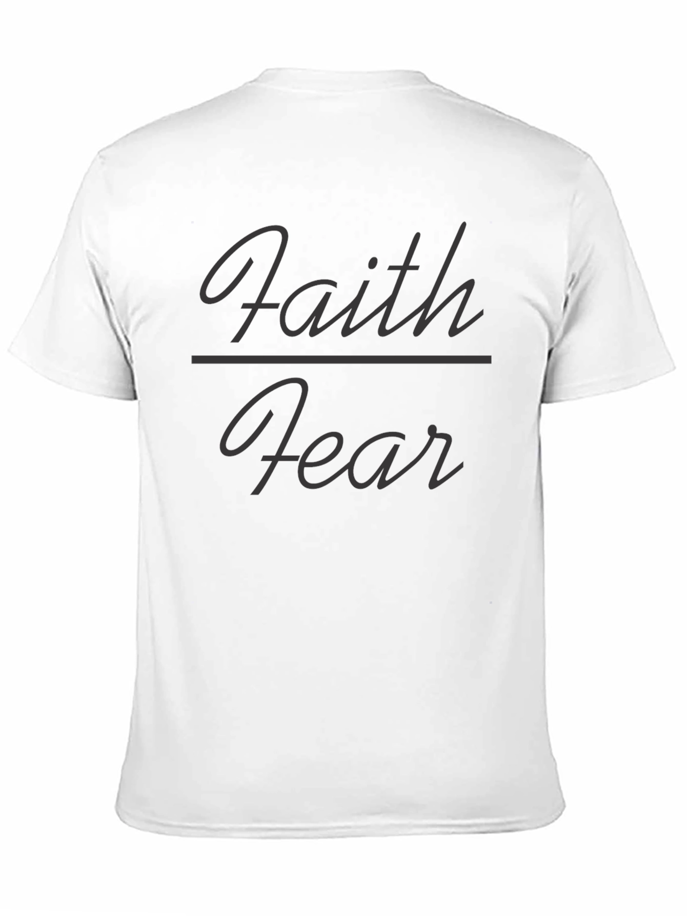 Faith Over Fear Graphic Tee - Black Cotton T-Shirt