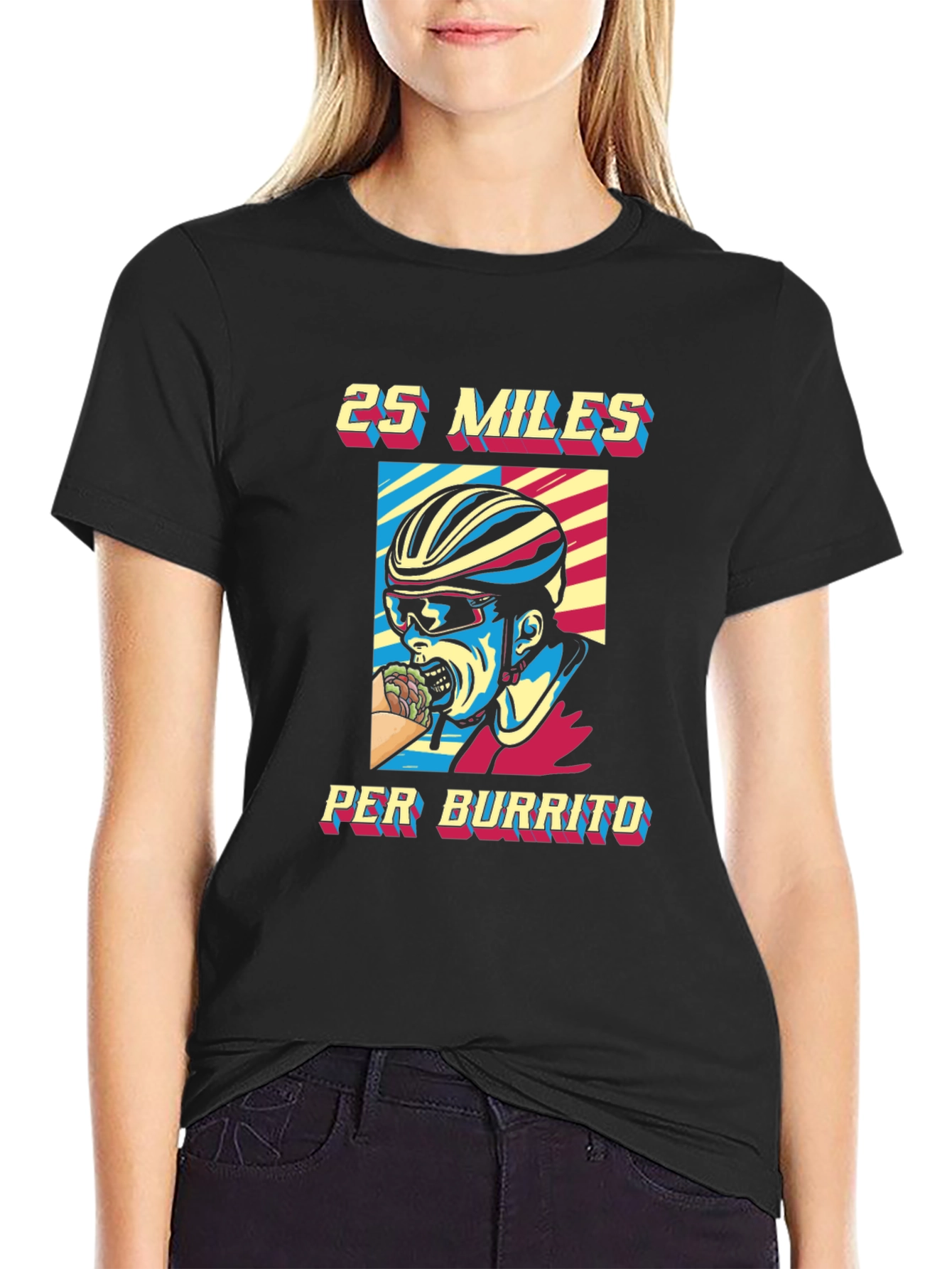 25 Miles Per Burrito Graphic T-Shirt