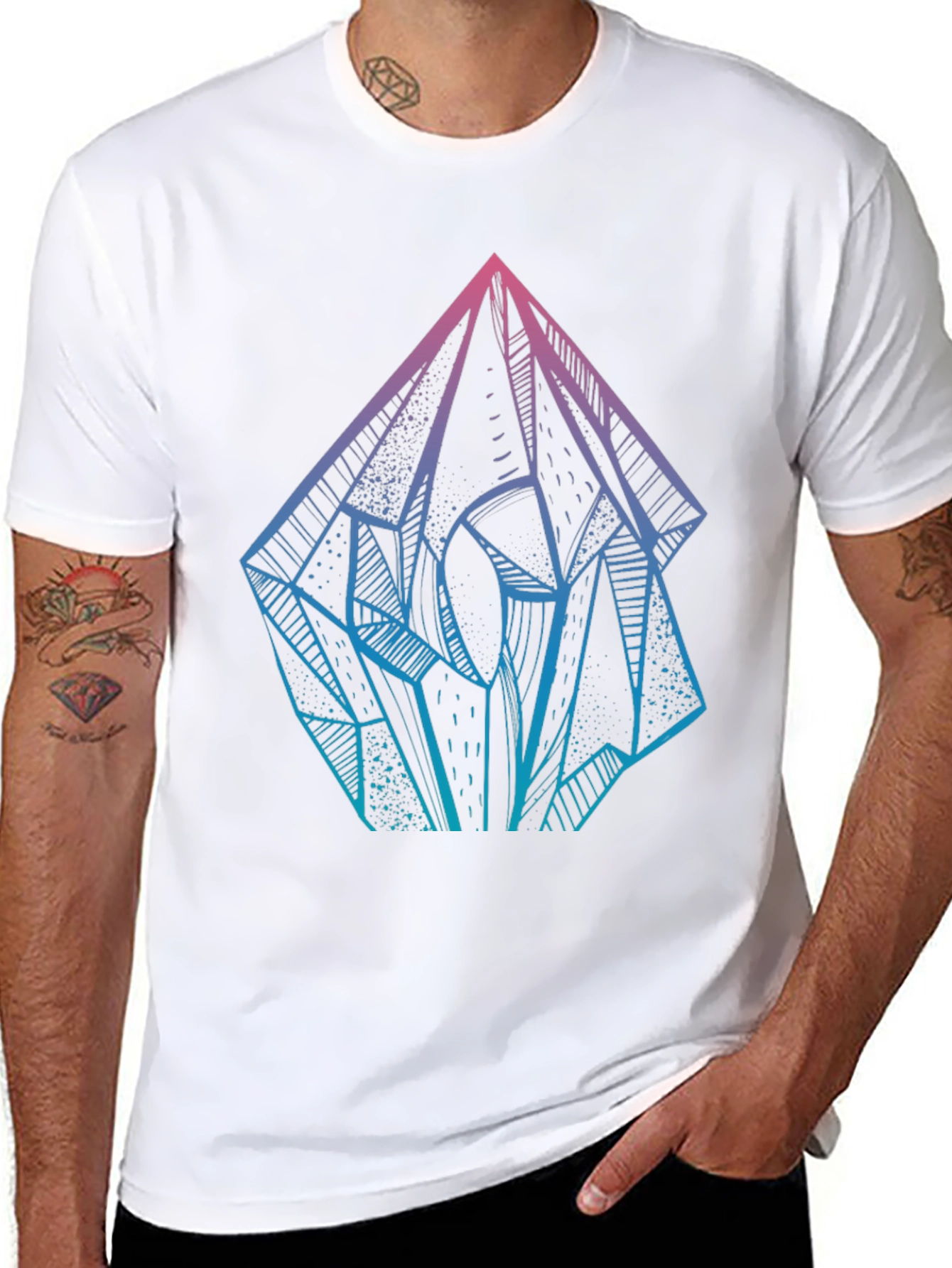Crystal Prism Graphic Tee - Mens Black T-Shirt