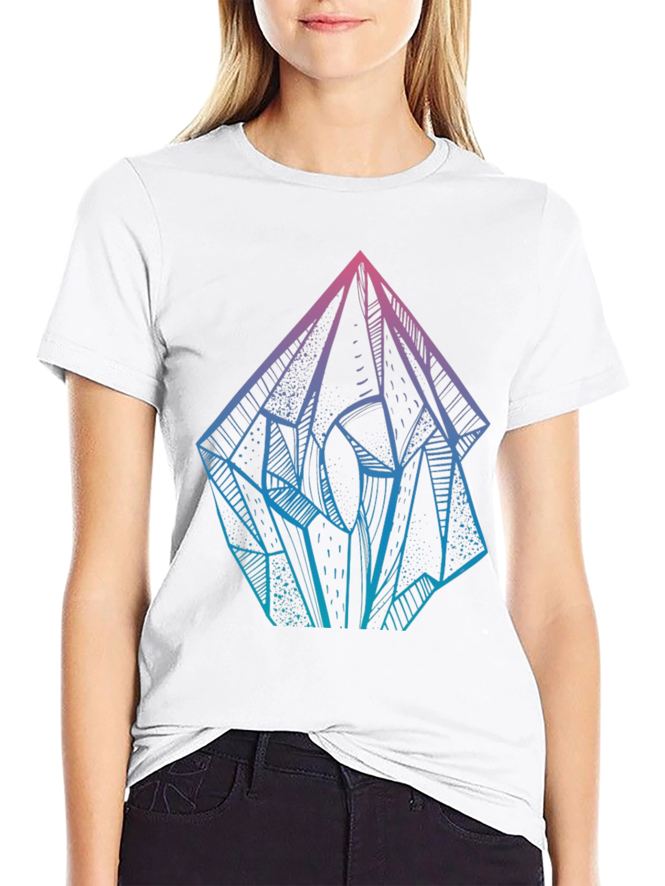 Crystal Prism Graphic Tee - Mens Black T-Shirt